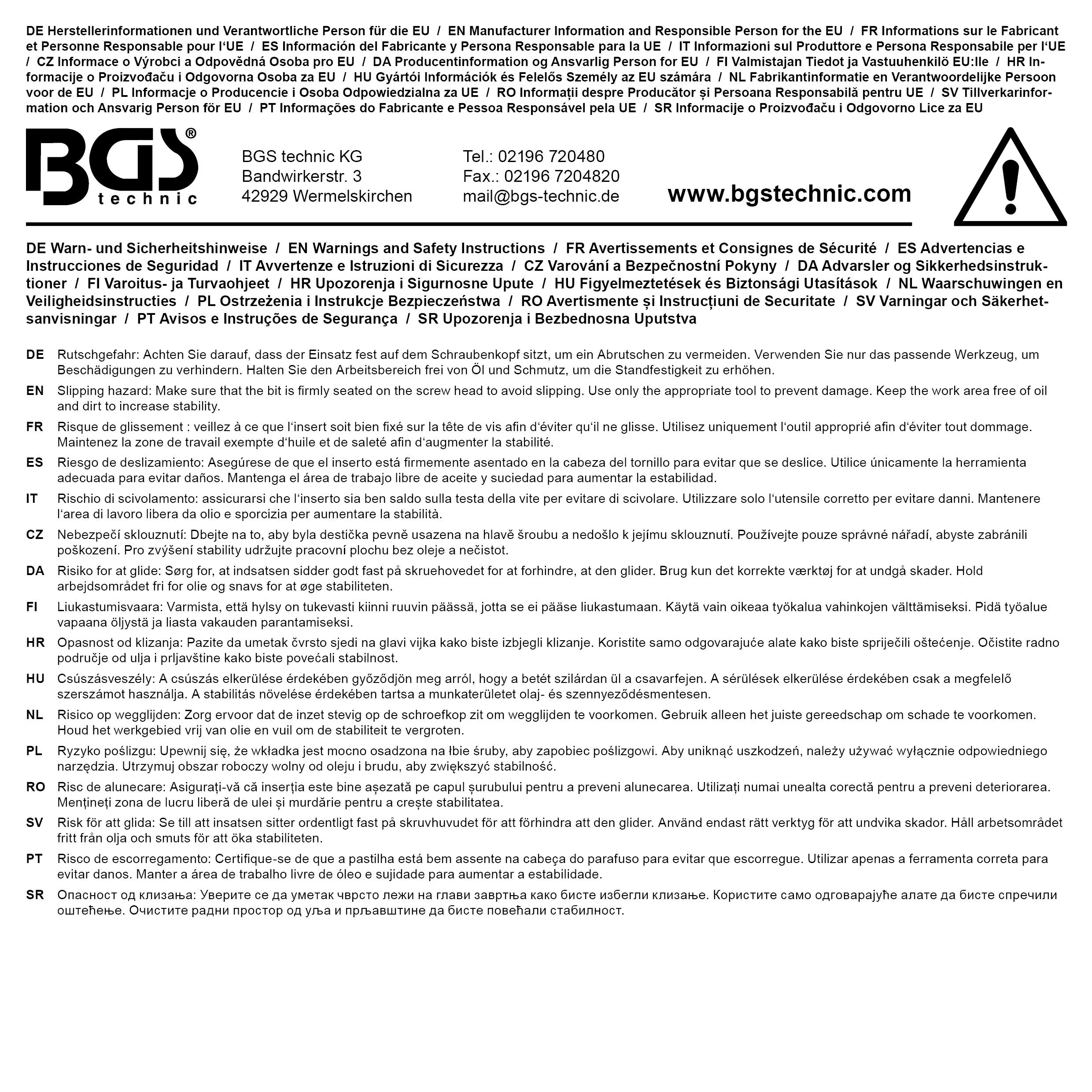 BGS technic Douille pour clé BGS technic Douille pour clé