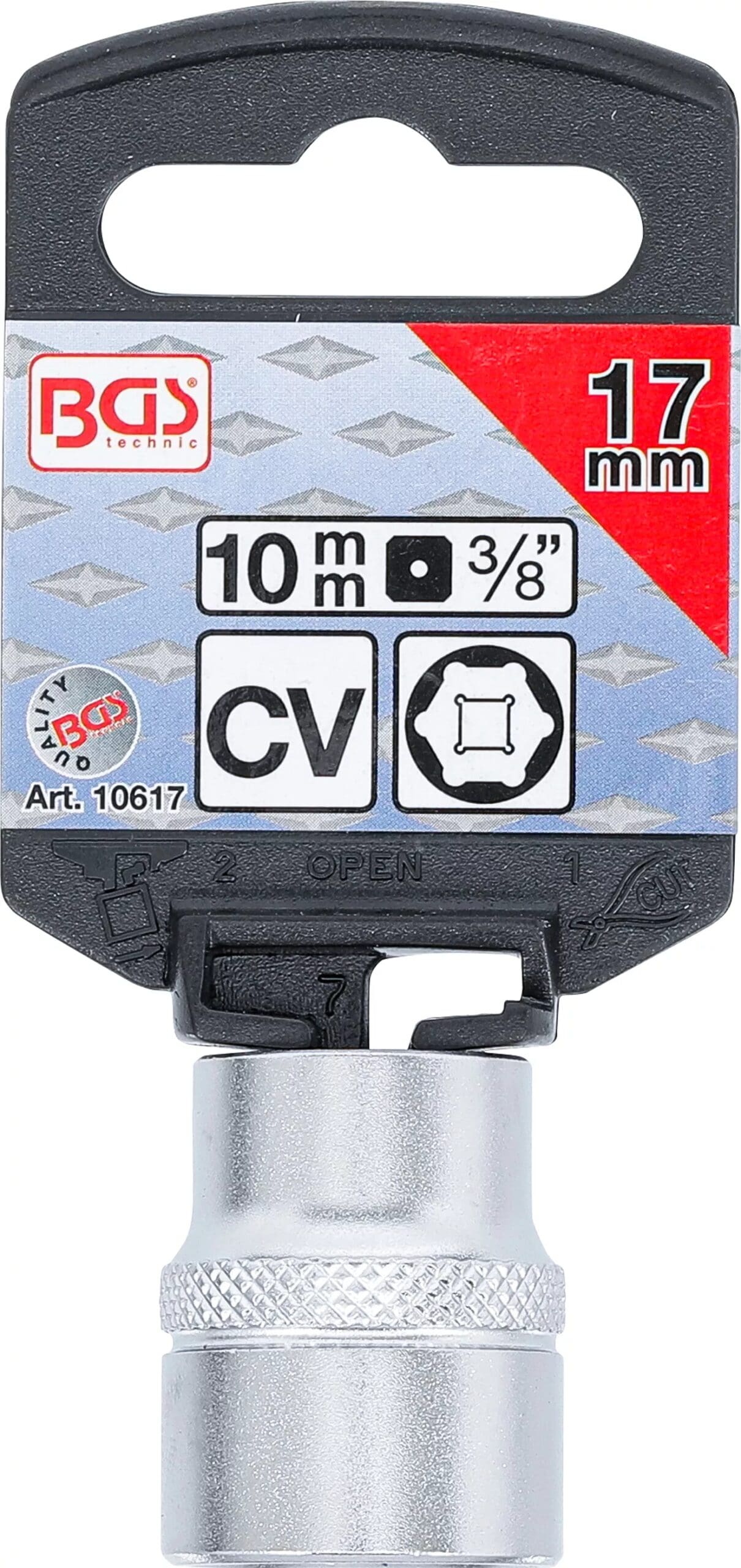 six pans | 10 mm (3/8") | 17 mm six pans | 10 mm (3/8") | 17 mm