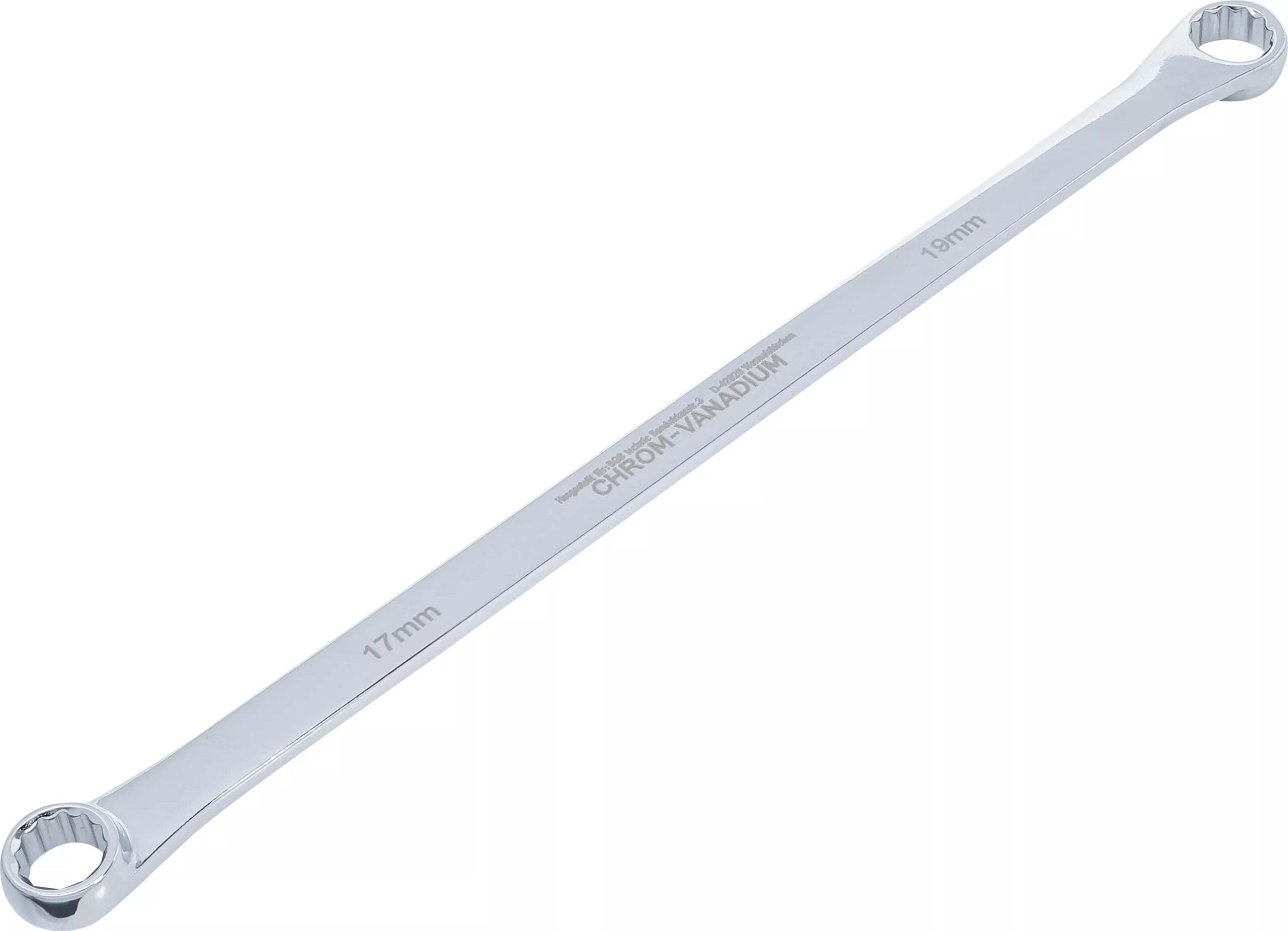 BGS technic Clé à œil contre coudée | extra longue | 17 x 19 mm