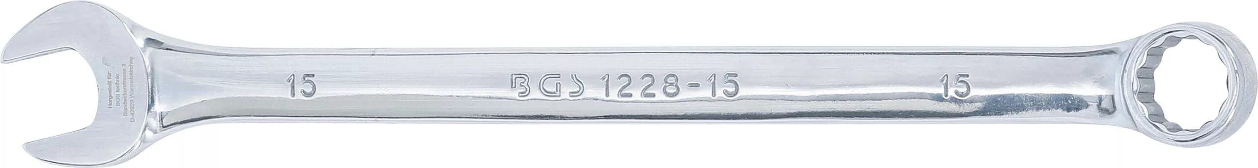 BGS technic Clé mixte | extra longue | 15 mm BGS technic Clé mixte | extra longue | 15 mm