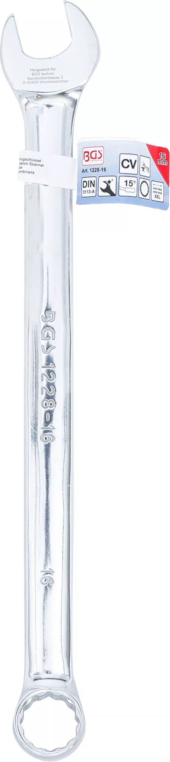 BGS technic Clé mixte | extra longue | 16 mm BGS technic Clé mixte | extra longue | 16 mm
