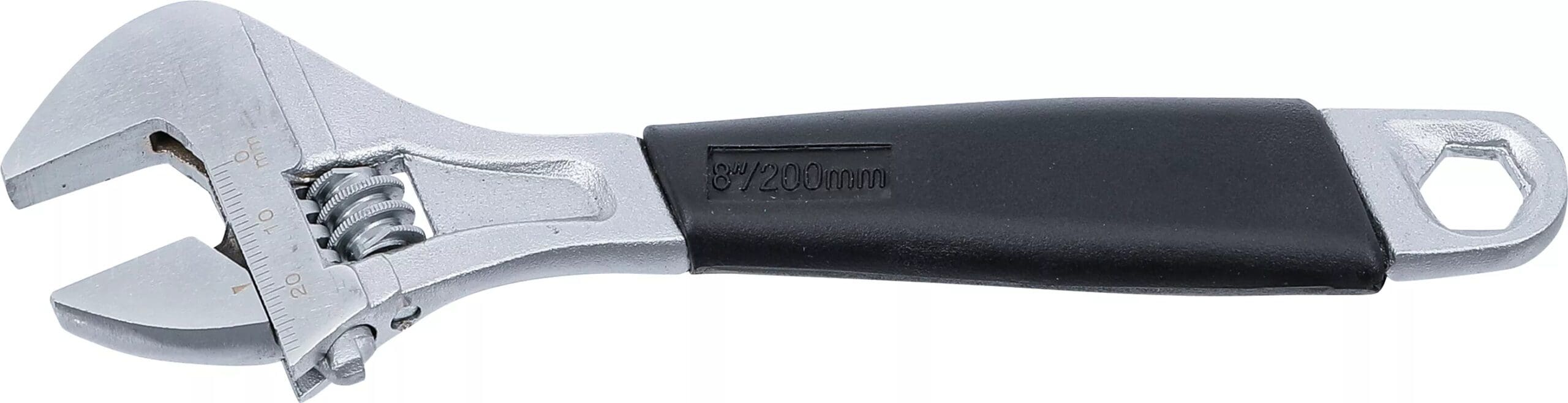 BGS technic Clé à molette avec poignée en plastique | ouverture max. 25 mm