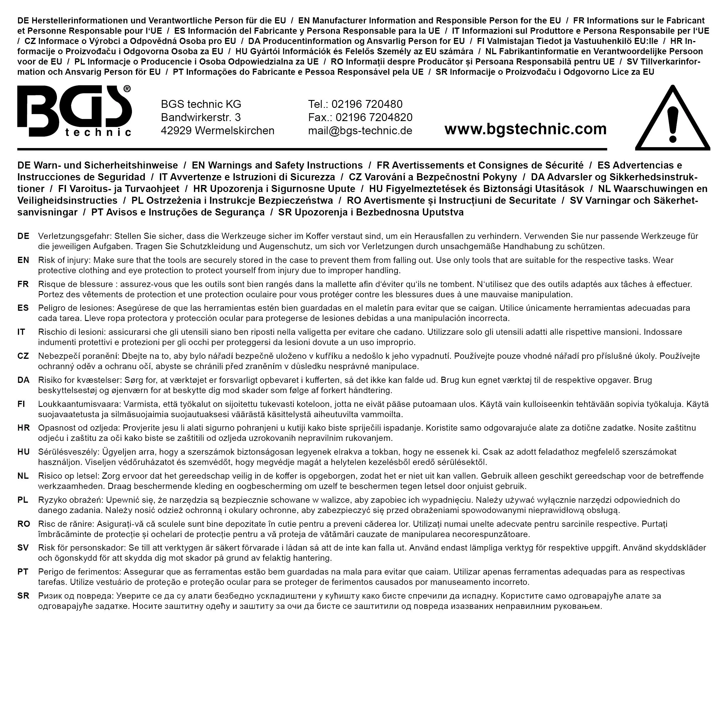 BGS technic Valise vide en plastique ABS pour art. 15504 BGS technic Valise vide en plastique ABS pour art. 15504