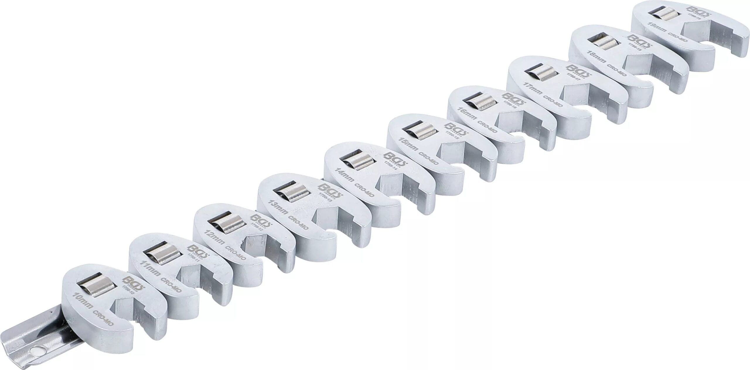 BGS technic Jeu de clés col de cygne | 10 mm (3/8") | 10 - 19 mm | 10 pièces