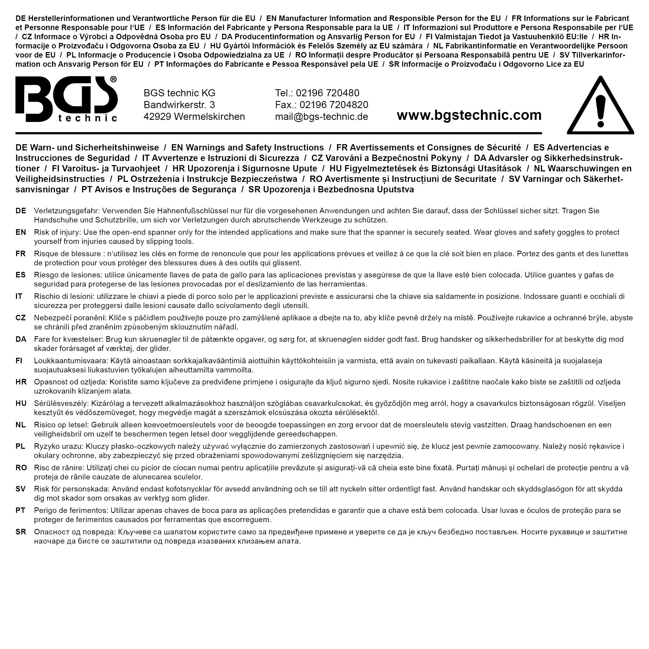 BGS technic Clé col de cygne | 20 mm (3/4) | 46 mm BGS technic Clé col de cygne | 20 mm (3/4) | 46 mm