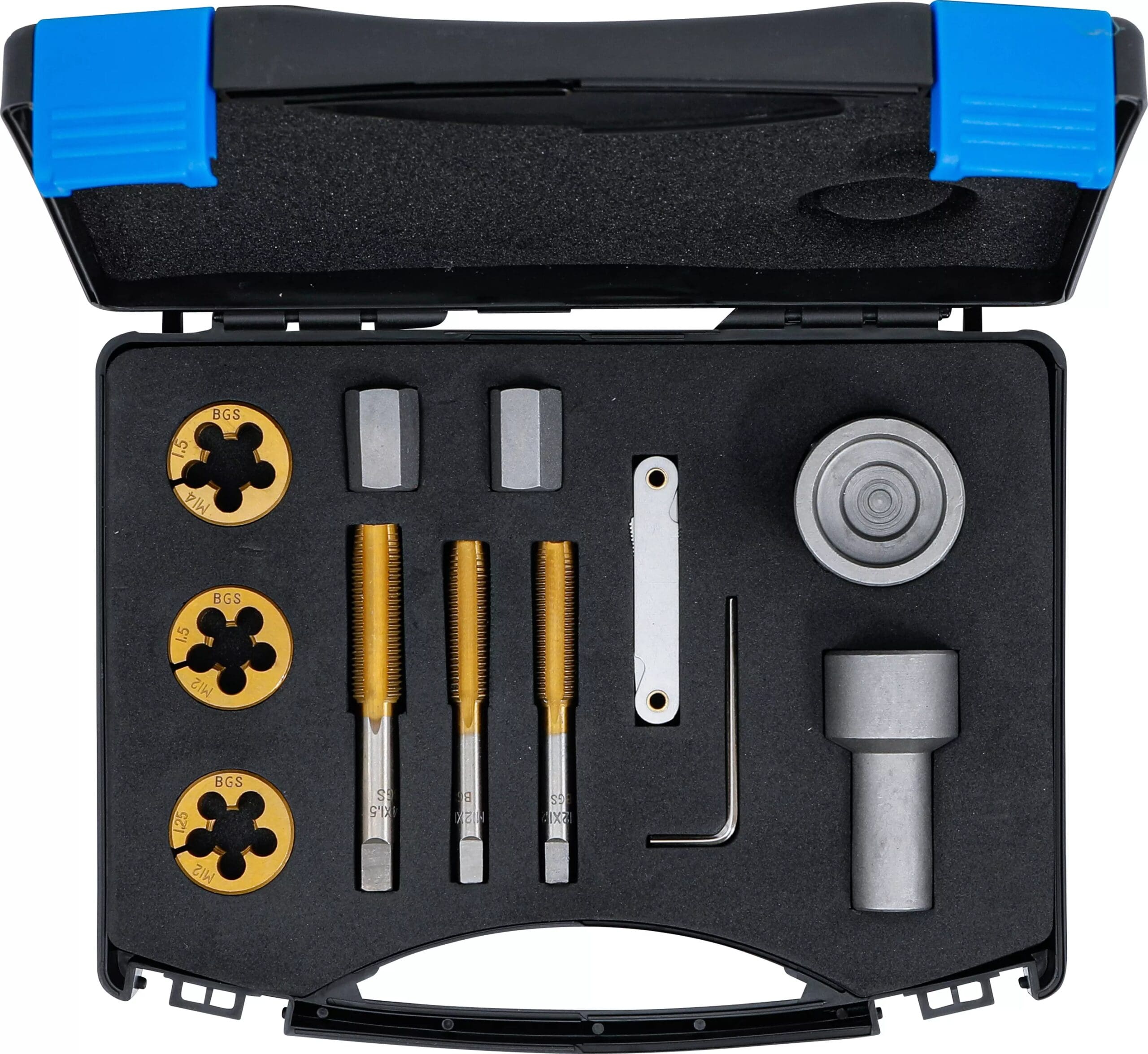 BGS technic Jeu de forets et filières pour écrous et boulons de roues | 12 pièces BGS technic Jeu de forets et filières pour écrous et boulons de roues | 12 pièces