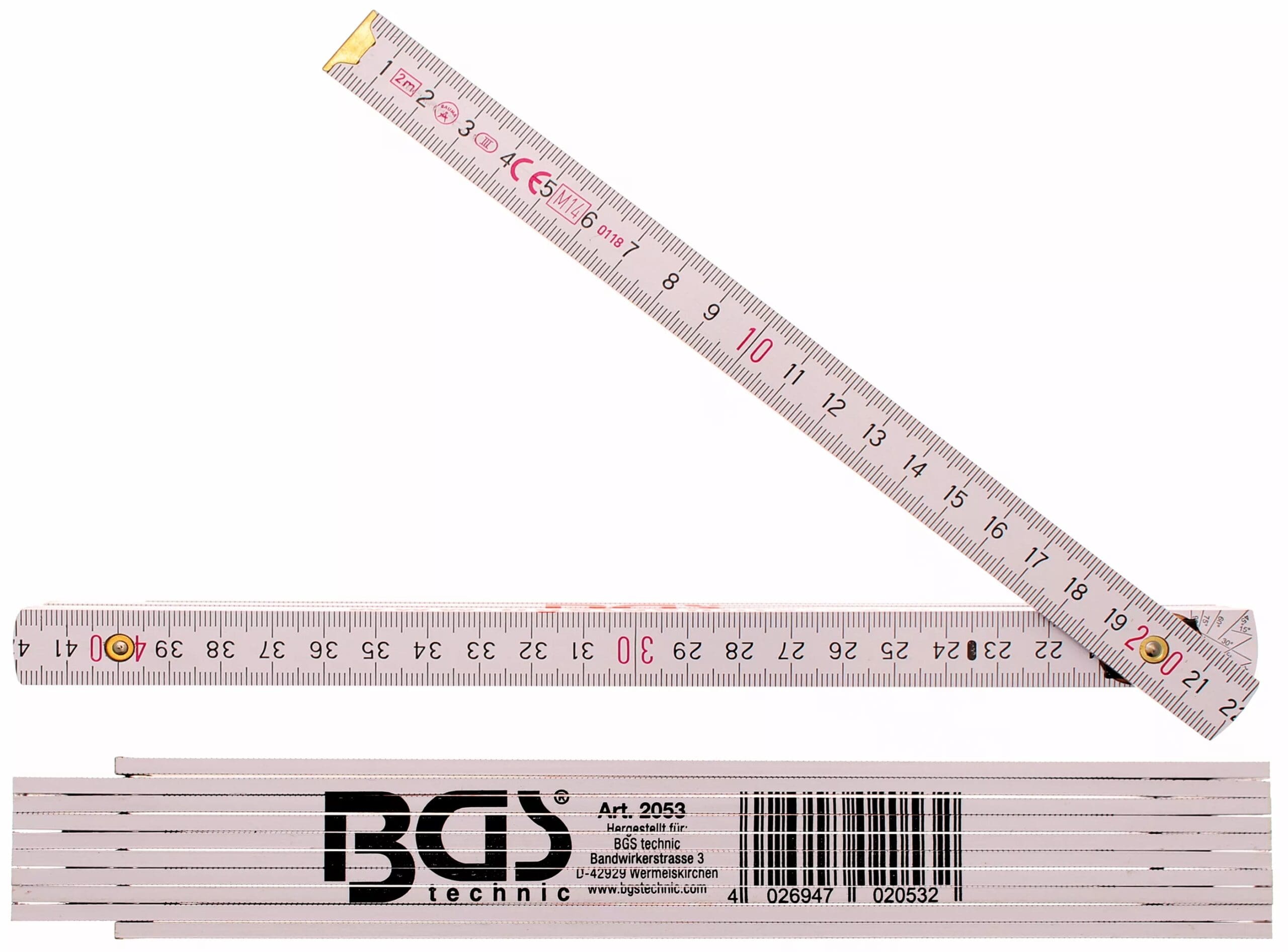 BGS technic Mètre pliant bois | 2 m