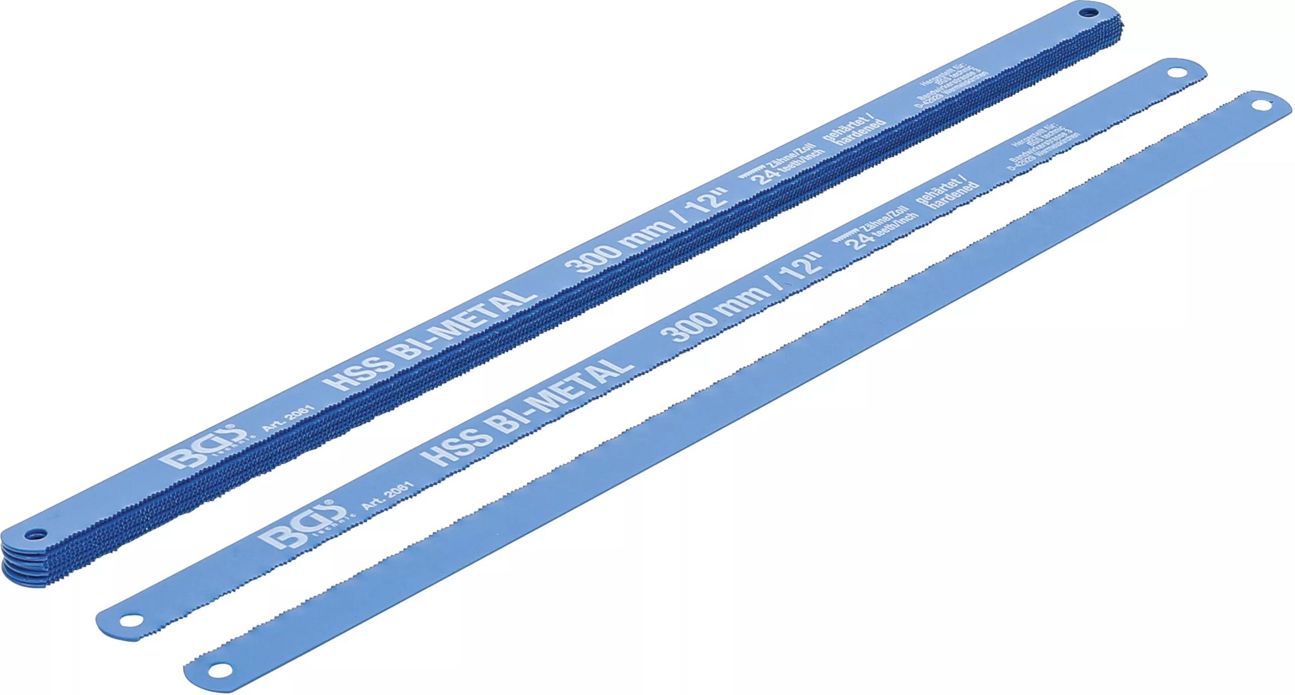 BGS technic Lames de scies à métau | HSS flexible | 13 x 300 mm | 10 pièces