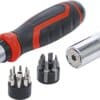 BGS technic Jeu d’embouts de précision et de douilles universelles | avec poignée rotative à cliquet réversible pour embouts | 17 pièces