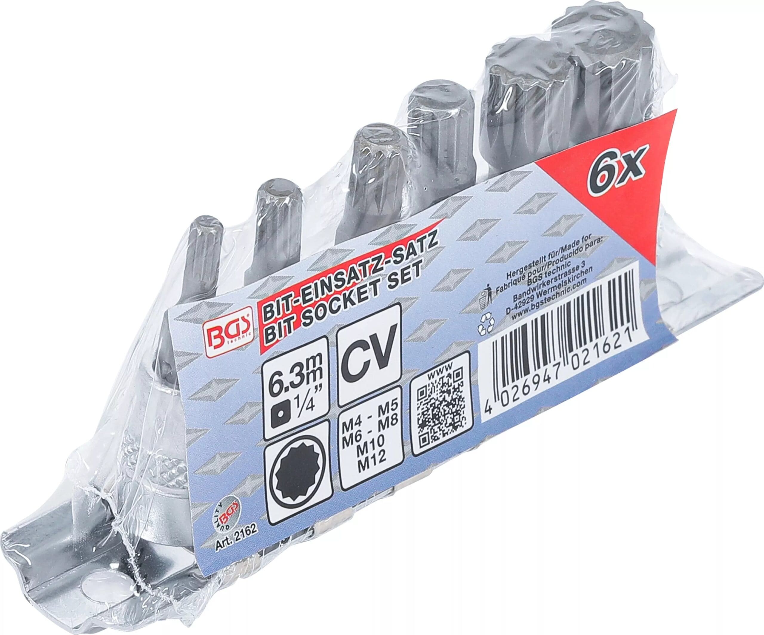 3 mm (1/4") | Denture multiple intérieure (pour XZN) M4 - M12 | 6 pièces 3 mm (1/4") | Denture multiple intérieure (pour XZN) M4 - M12 | 6 pièces