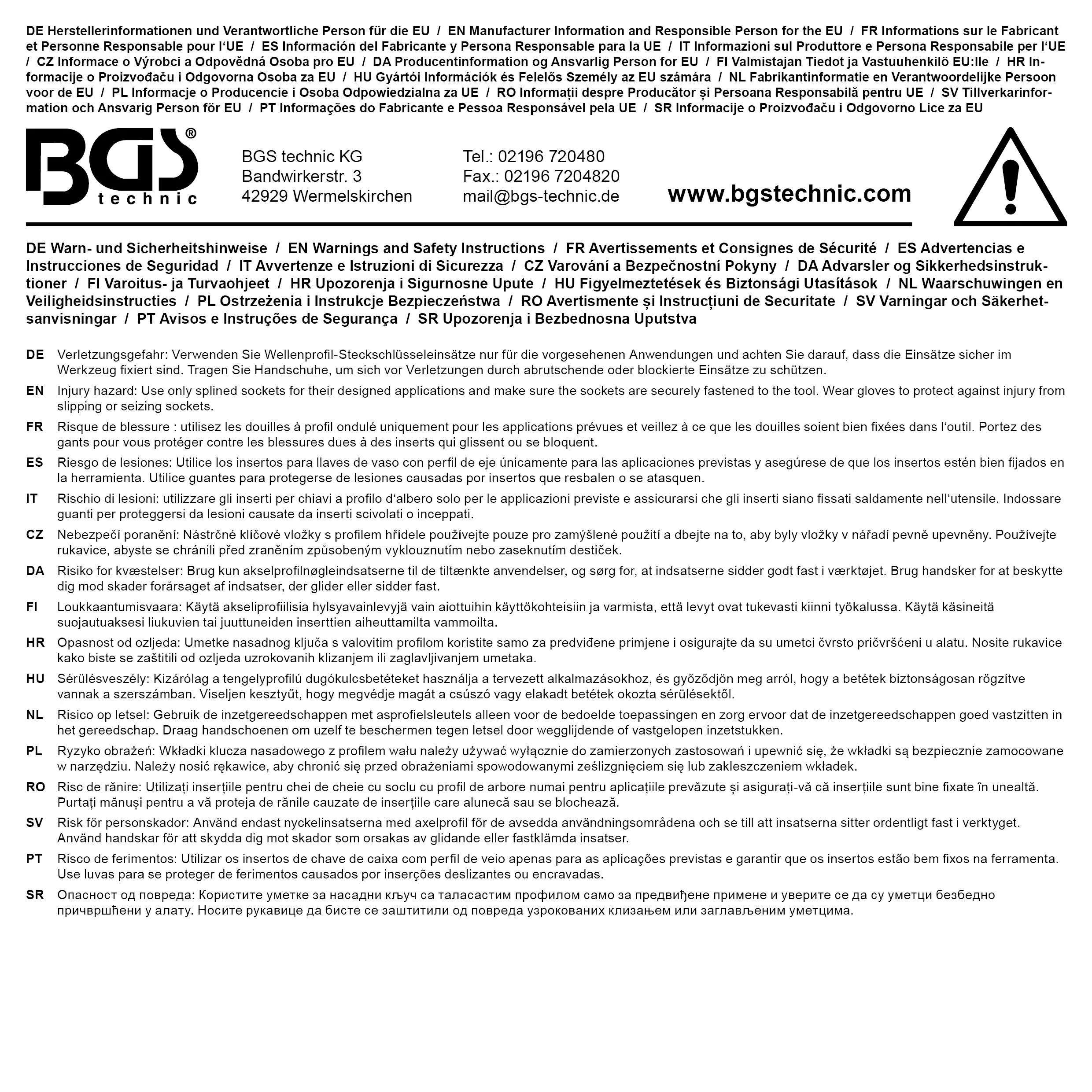 BGS technic Douille pour clé BGS technic Douille pour clé