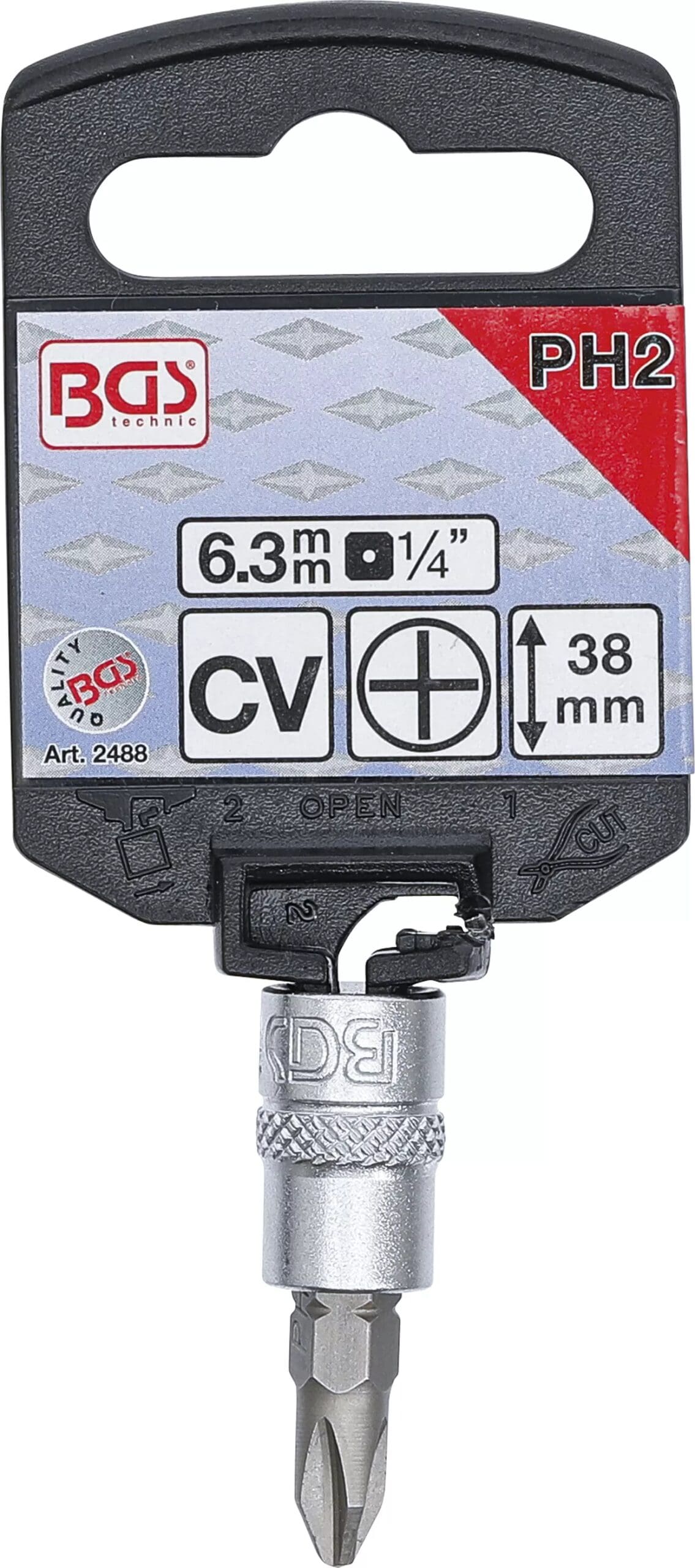 3 mm (1/4") | cruciforme PH2 3 mm (1/4") | cruciforme PH2