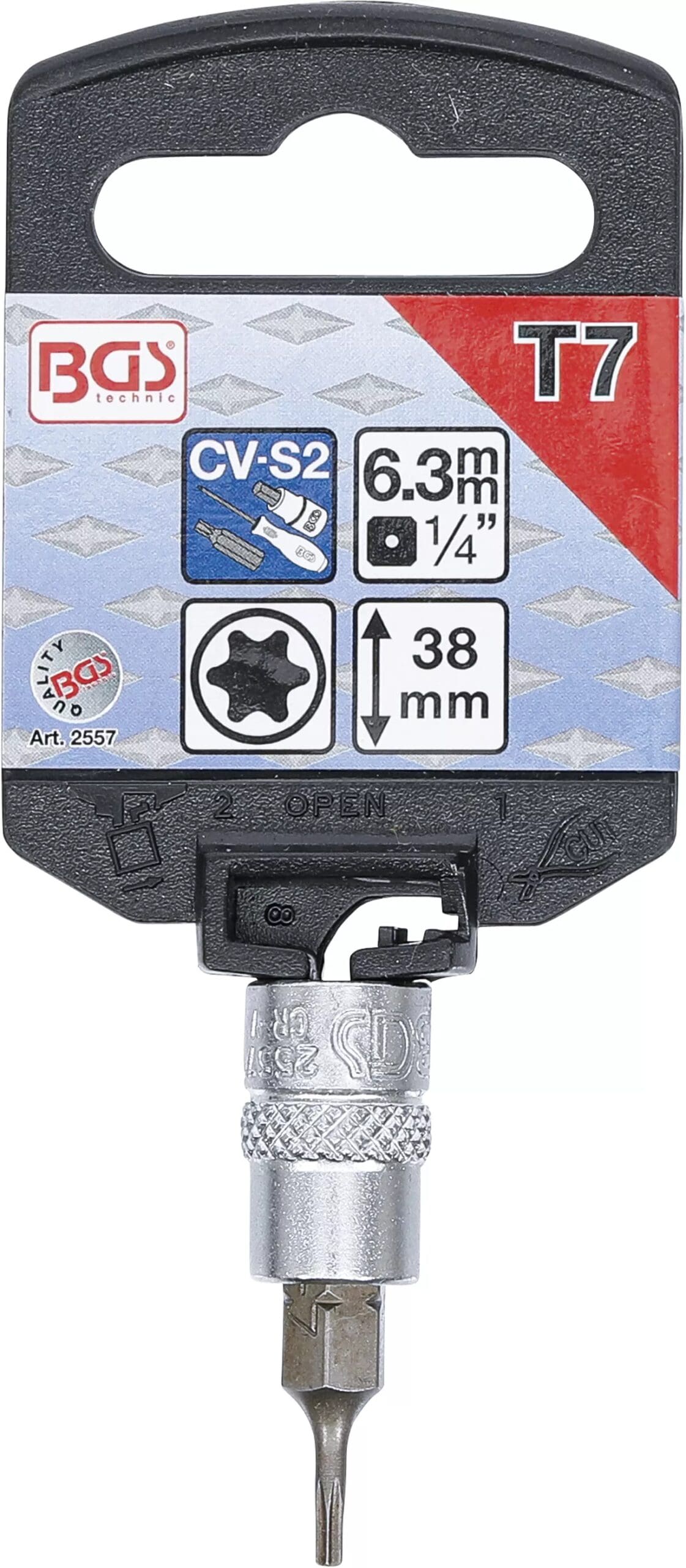 3 mm (1/4") | profil T (pour Torx) T7 3 mm (1/4") | profil T (pour Torx) T7