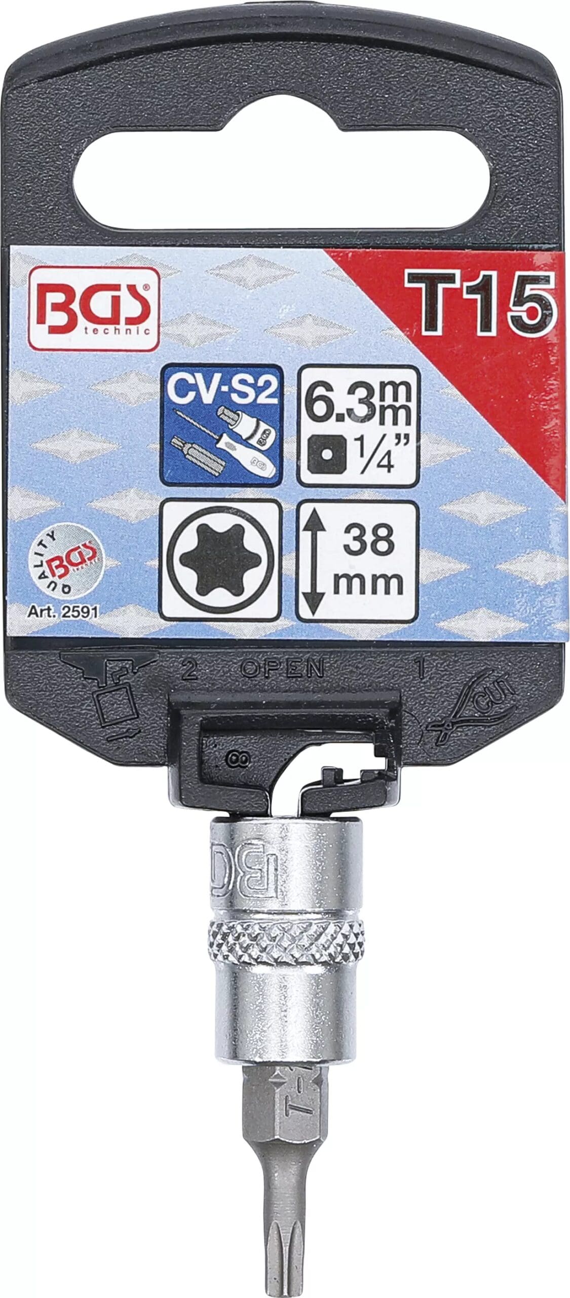 3 mm (1/4") | profil T (pour Torx) T15 3 mm (1/4") | profil T (pour Torx) T15