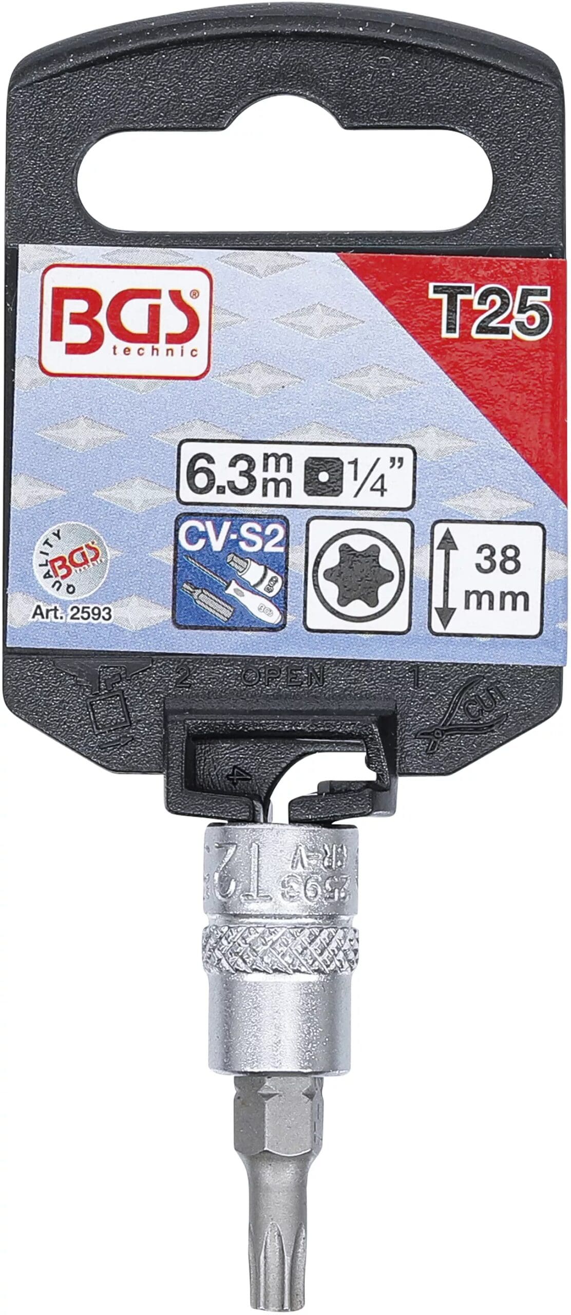 3 mm (1/4") | profil T (pour Torx) T25 3 mm (1/4") | profil T (pour Torx) T25