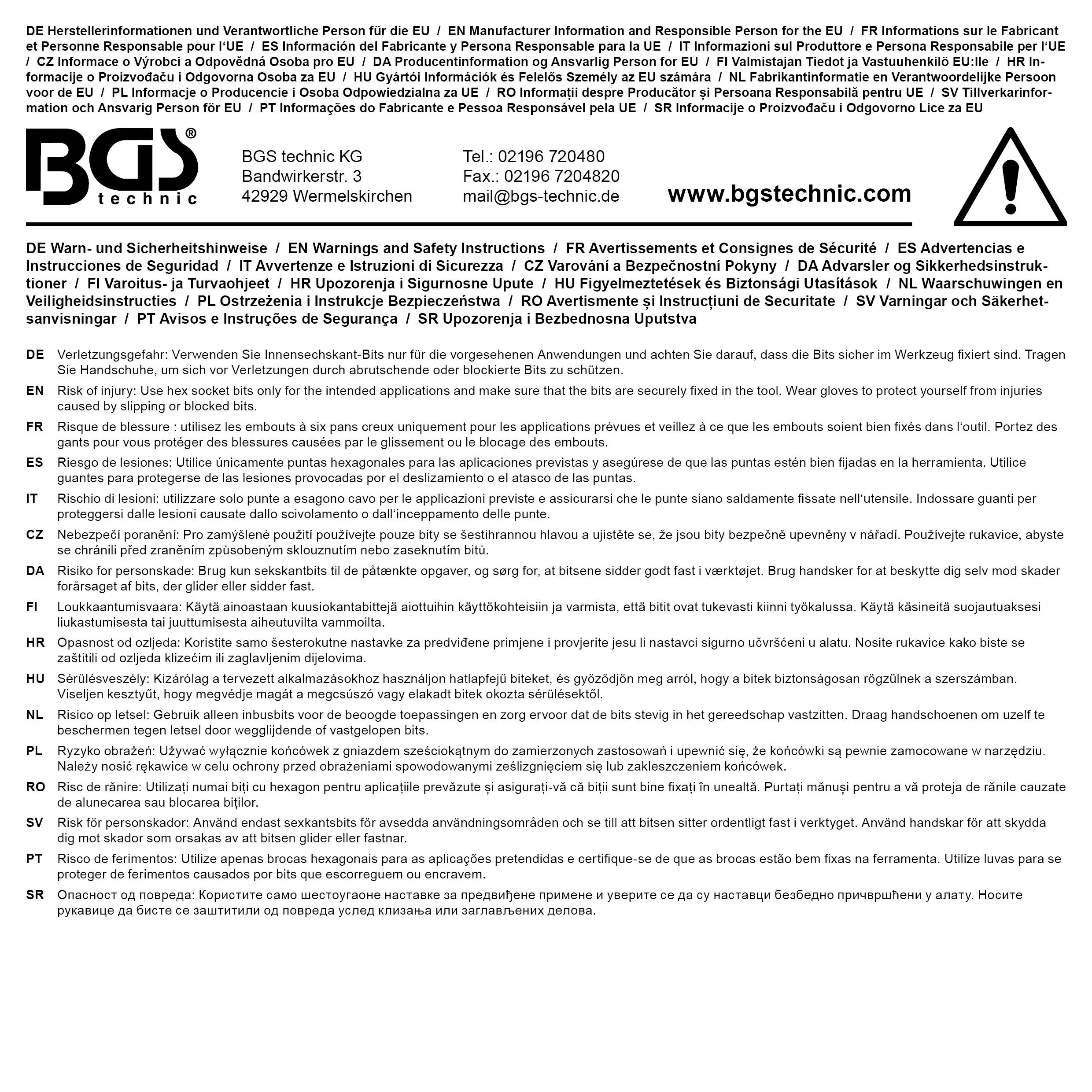 BGS technic Douille à embouts | 12 BGS technic Douille à embouts | 12