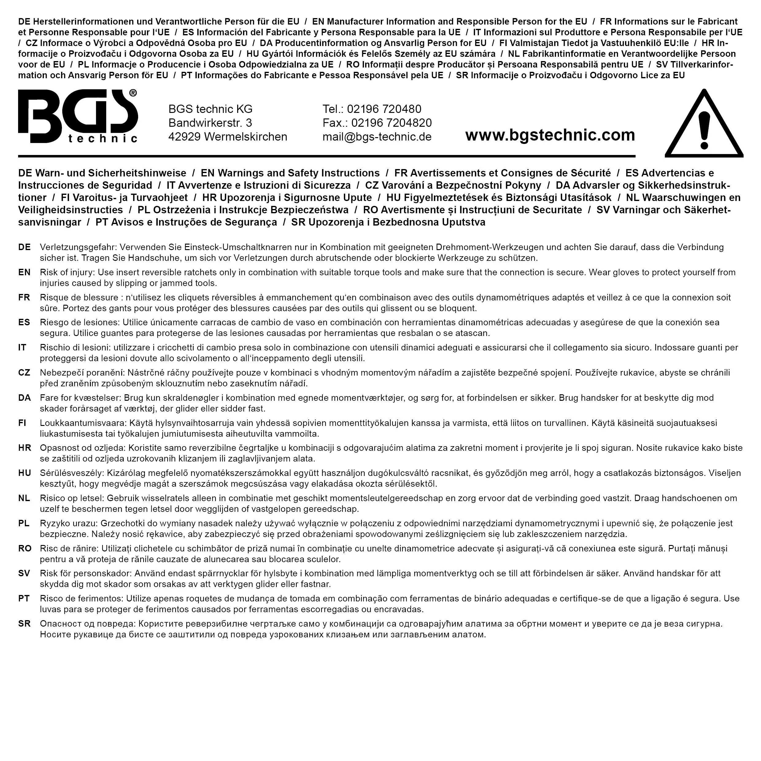 BGS technic Cliquet réversible enfichable | 20 mm (3/4") | Empreinte 14 x 18 mm BGS technic Cliquet réversible enfichable | 20 mm (3/4") | Empreinte 14 x 18 mm