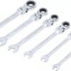 BGS technic Jeu de clés mixtes à cliquet | têtes flexibles | pouces | 1/4" - 9/16" | 6 pièces