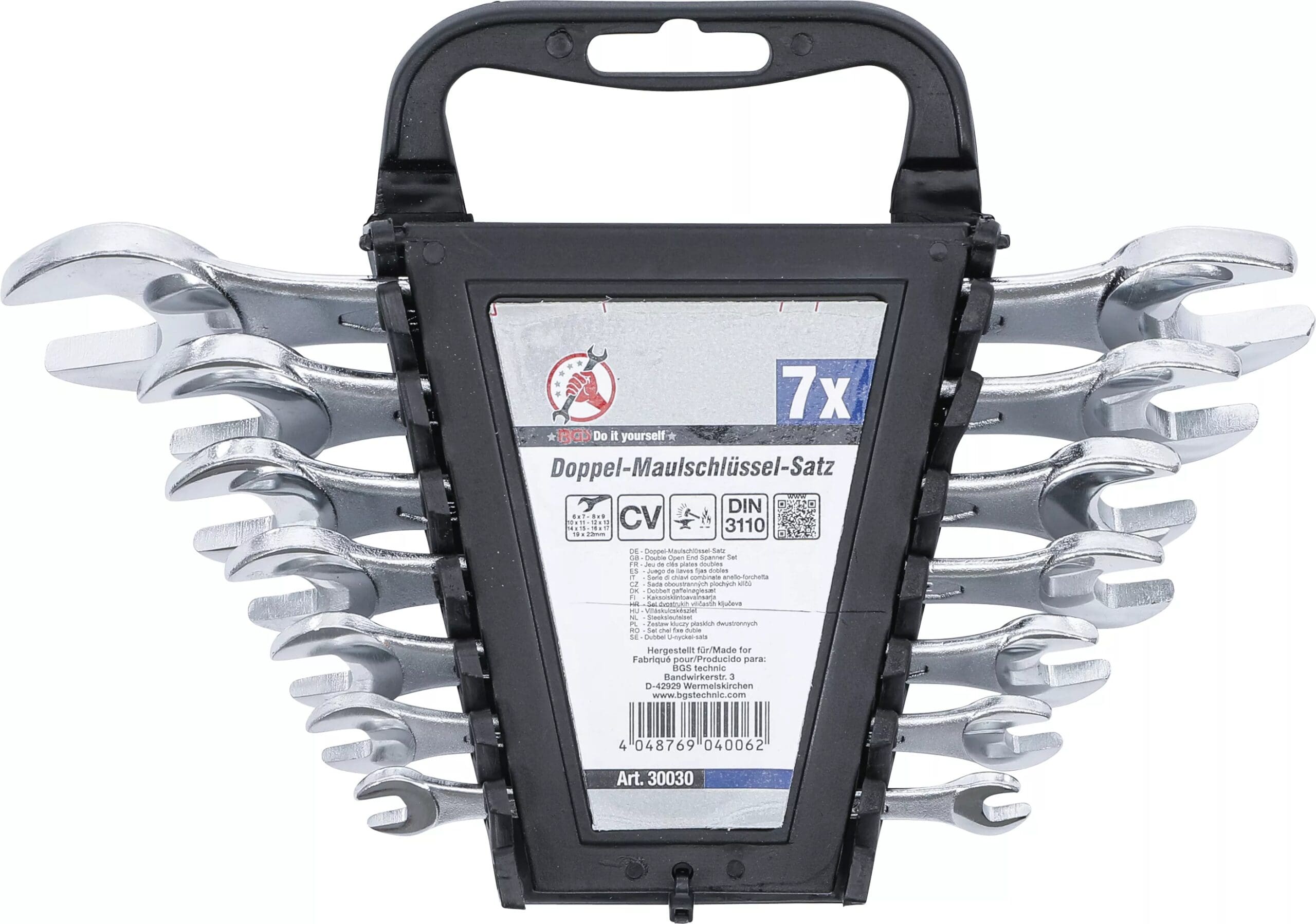 BGS technic Jeu de clés plates doubles | 6 x 7 - 19 x 22 mm | 7 pièces