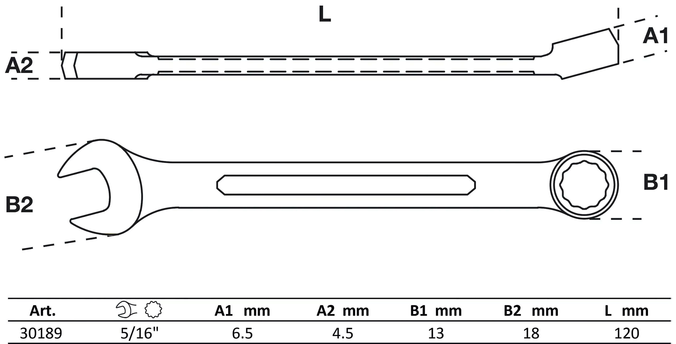 BGS technic Clé mixte | 5/16" BGS technic Clé mixte | 5/16"
