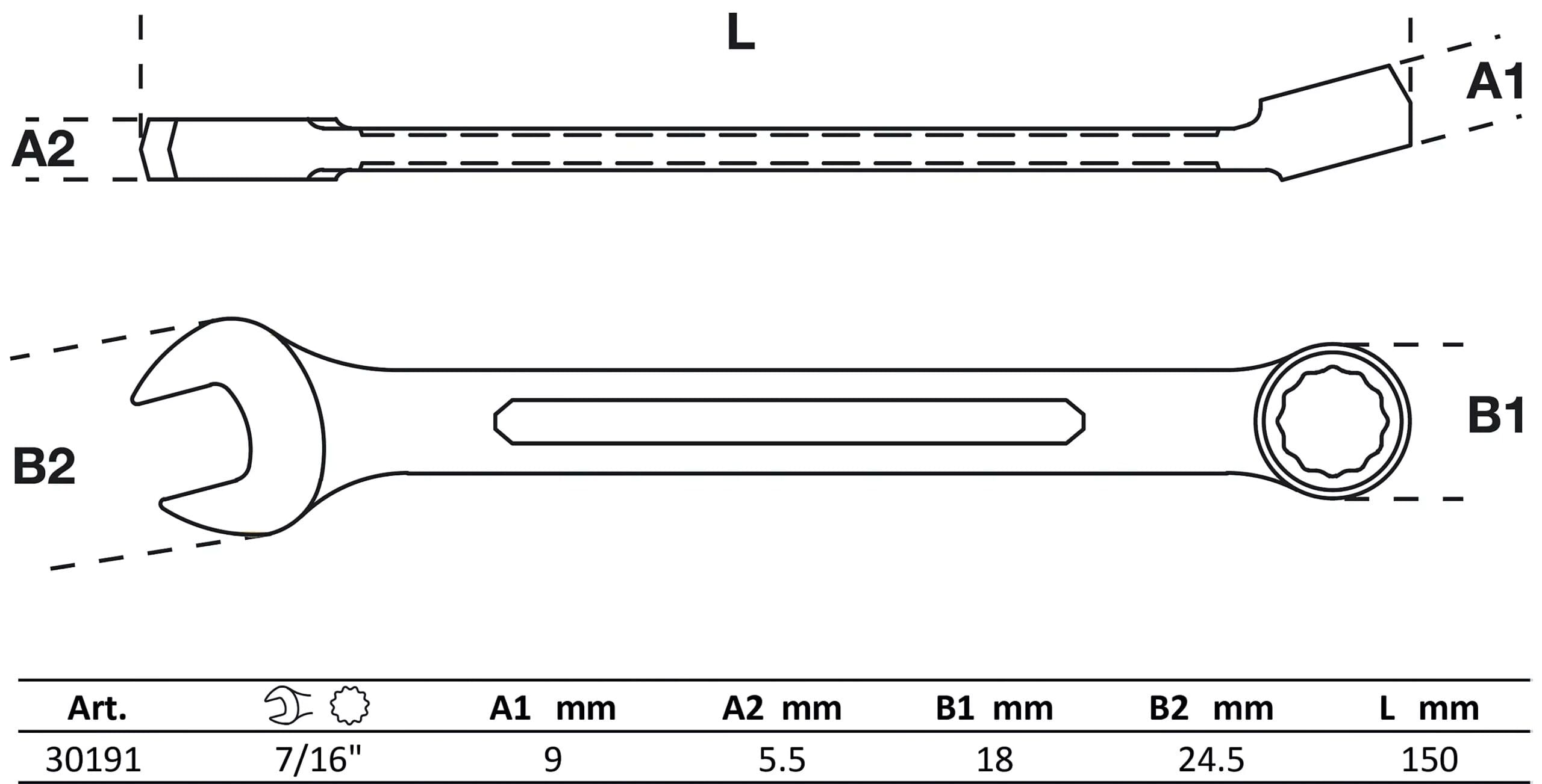 BGS technic Clé mixte | 7/16" BGS technic Clé mixte | 7/16"