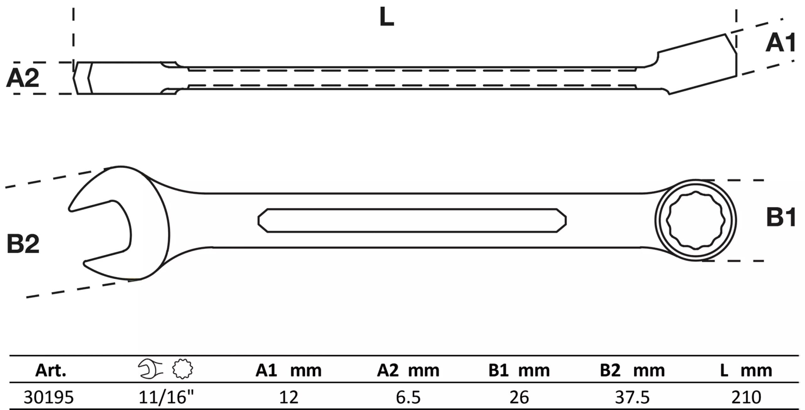 BGS technic Clé mixte | 11/16" BGS technic Clé mixte | 11/16"