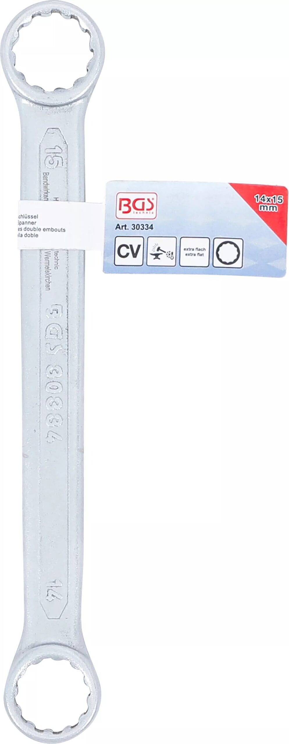BGS technic Clé polygonales double embouts | extra plate | 14 x 15 mm BGS technic Clé polygonales double embouts | extra plate | 14 x 15 mm