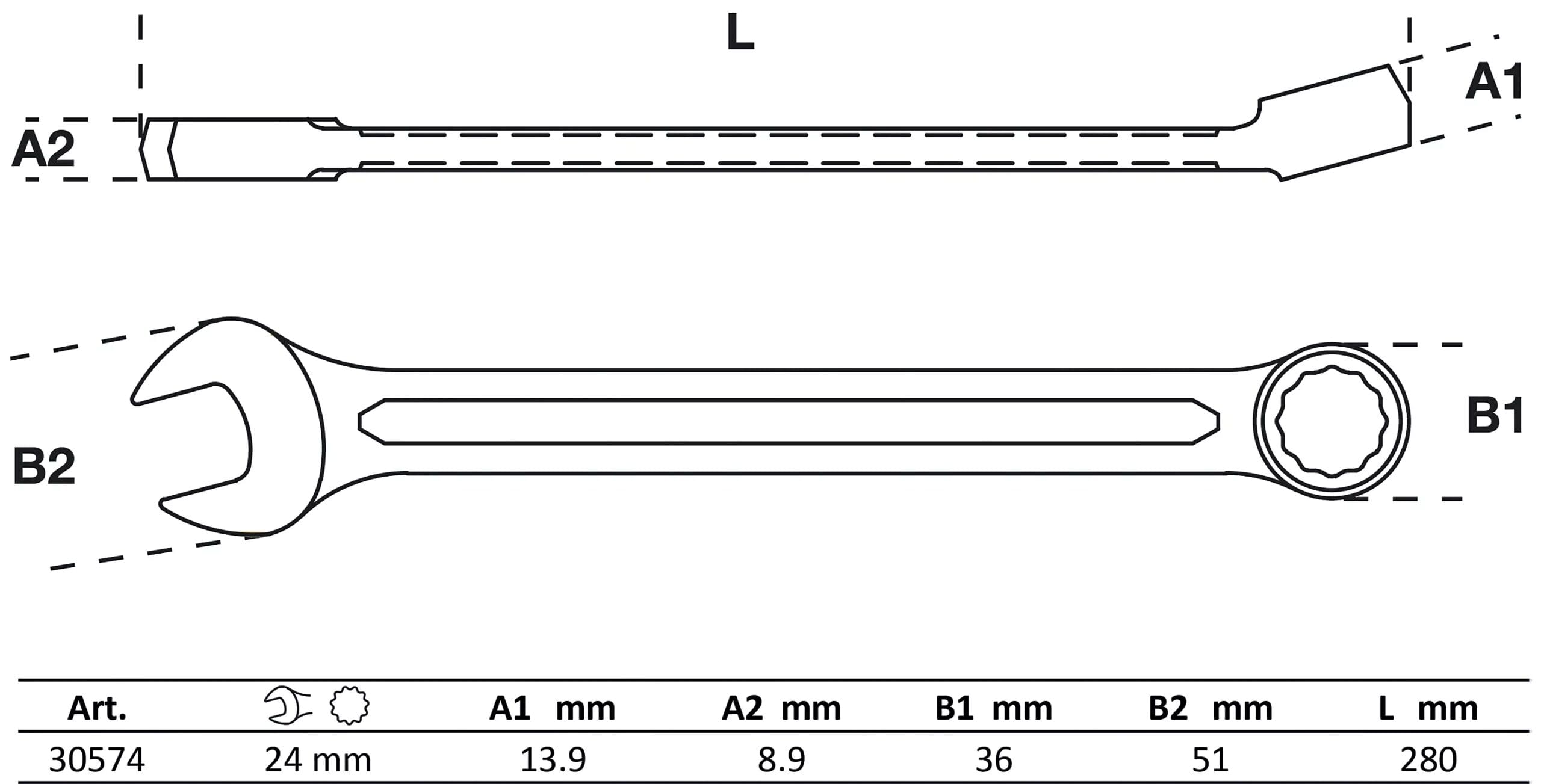 BGS technic Clé mixte | 24 mm BGS technic Clé mixte | 24 mm
