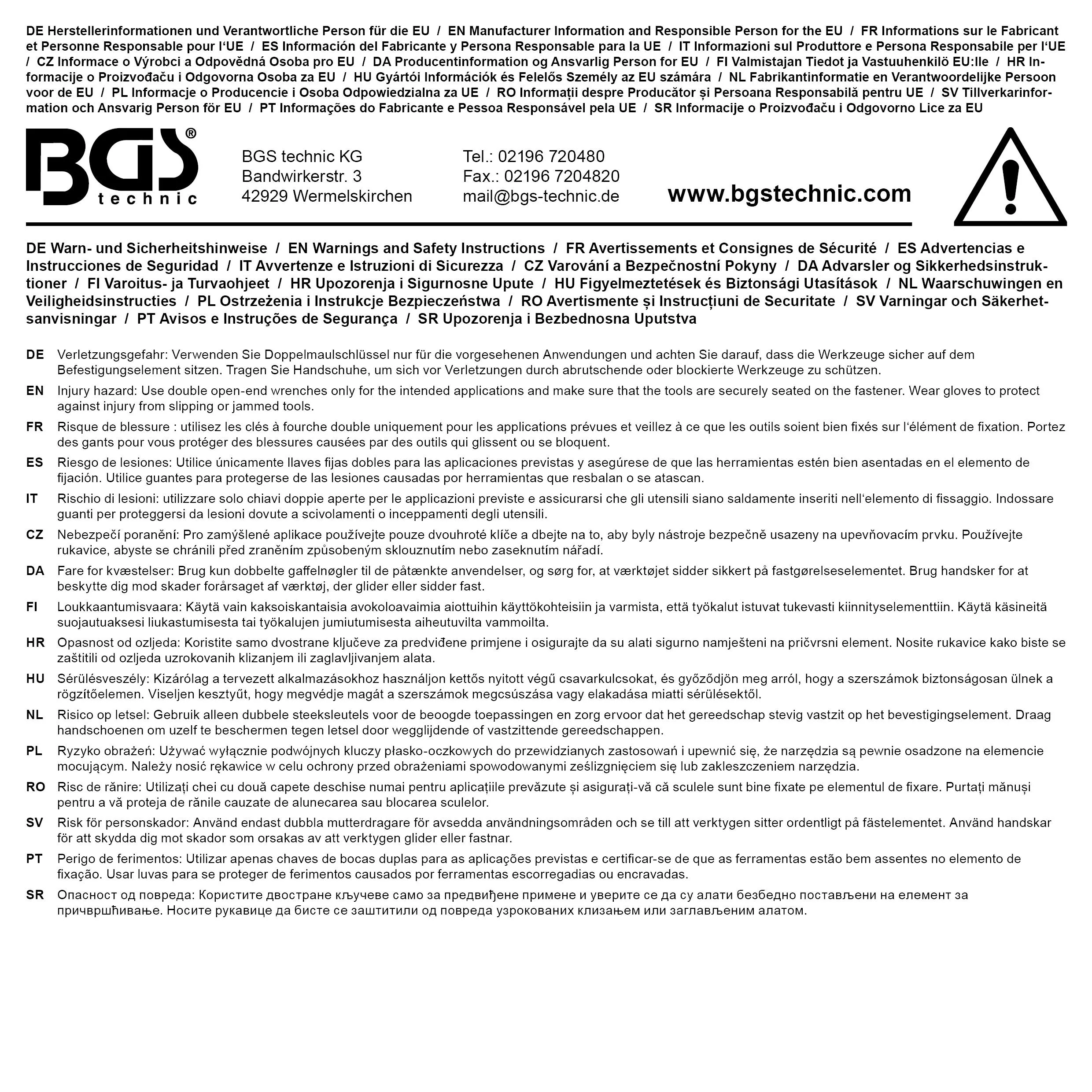 BGS technic Clé plate | 12 x 13 mm BGS technic Clé plate | 12 x 13 mm