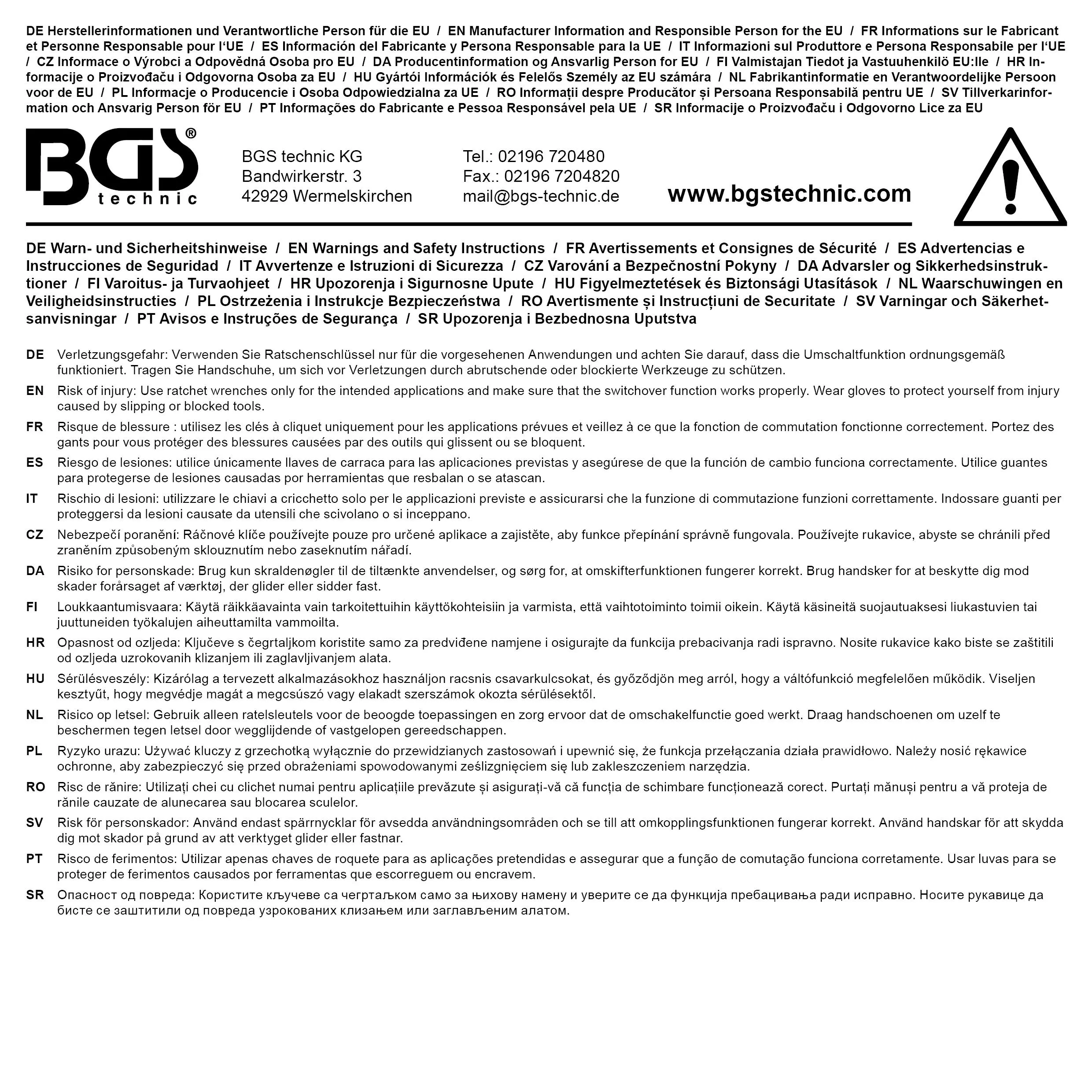 BGS technic Clé mixte à cliquet | courte | réversible | 9 mm BGS technic Clé mixte à cliquet | courte | réversible | 9 mm