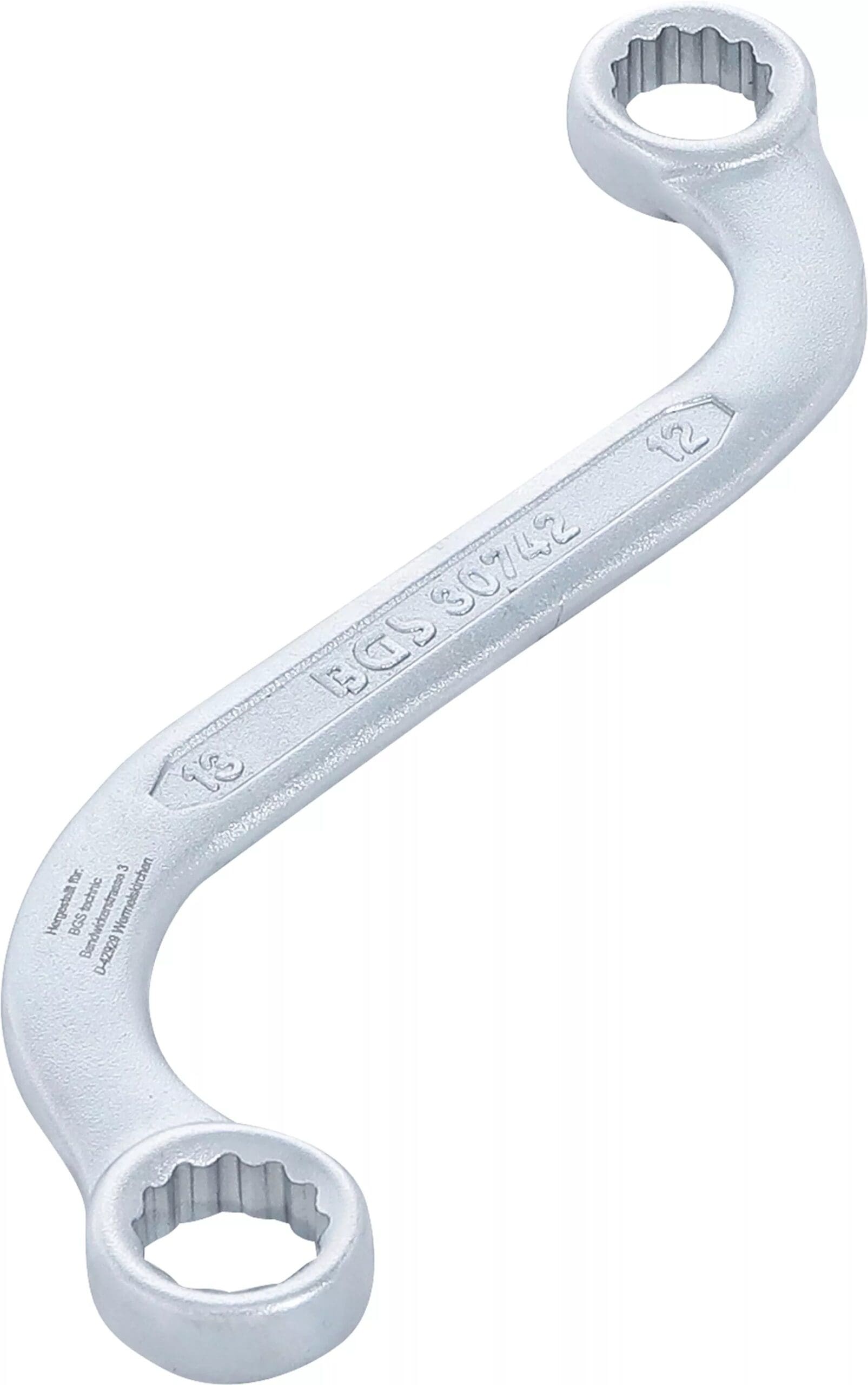 BGS technic Clé polygonale double en S à œil douze pans | 12 x 13 mm