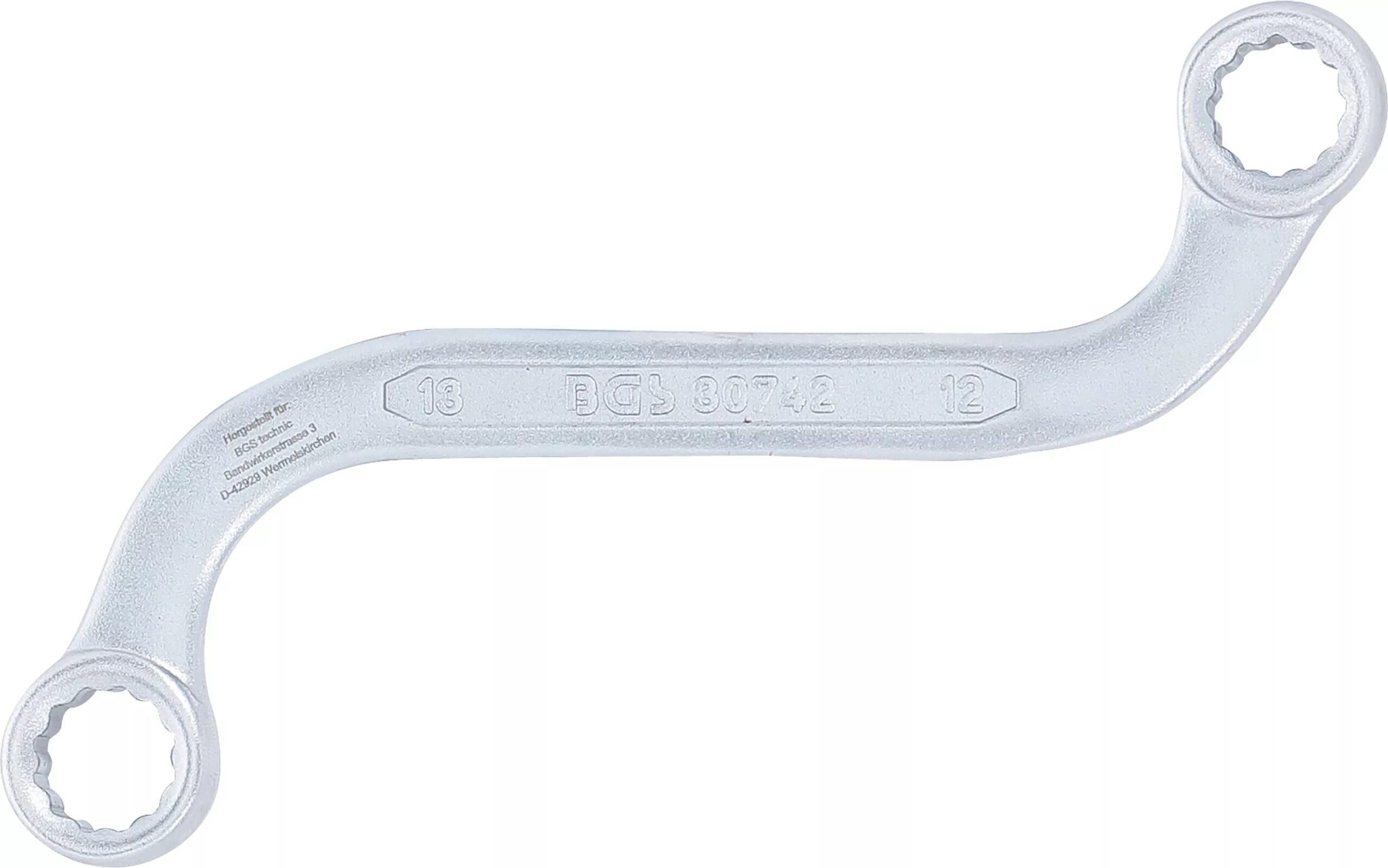 BGS technic Clé polygonale double en S à œil douze pans | 12 x 13 mm BGS technic Clé polygonale double en S à œil douze pans | 12 x 13 mm