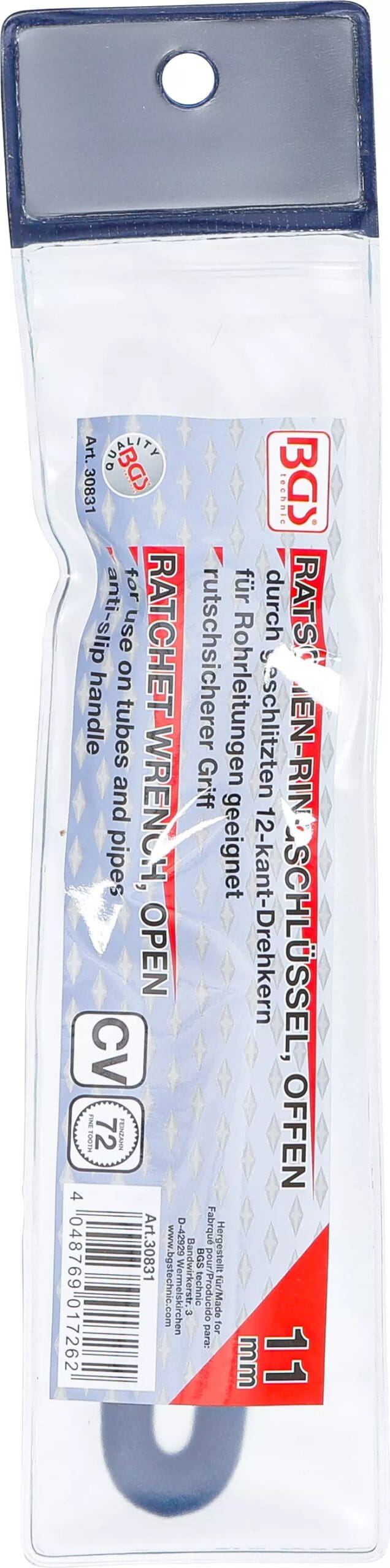 BGS technic Clé à tuyauter à cliquet | ouverte | 11 mm BGS technic Clé à tuyauter à cliquet | ouverte | 11 mm