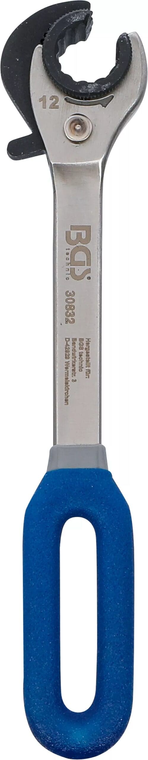 BGS technic Clé à tuyauter à cliquet | ouverte | 12 mm BGS technic Clé à tuyauter à cliquet | ouverte | 12 mm