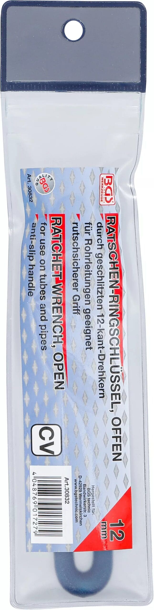 BGS technic Clé à tuyauter à cliquet | ouverte | 12 mm BGS technic Clé à tuyauter à cliquet | ouverte | 12 mm