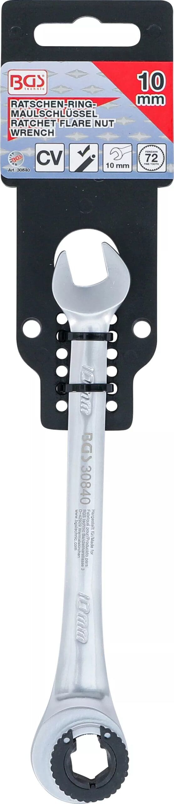 BGS technic Clé mixte à cliquet | ouverte | 10 mm BGS technic Clé mixte à cliquet | ouverte | 10 mm