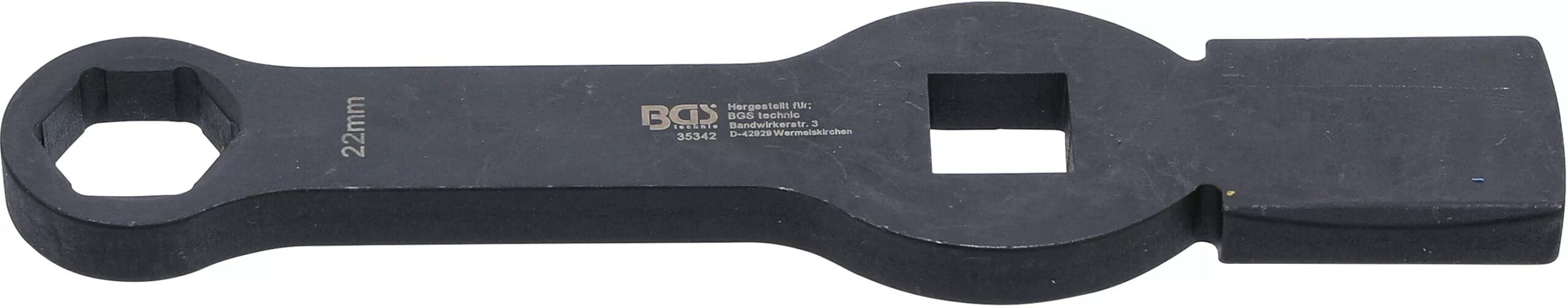 BGS technic Clé annulaire de percussion | six pans | avec 2 faces de percussion | 22 mm