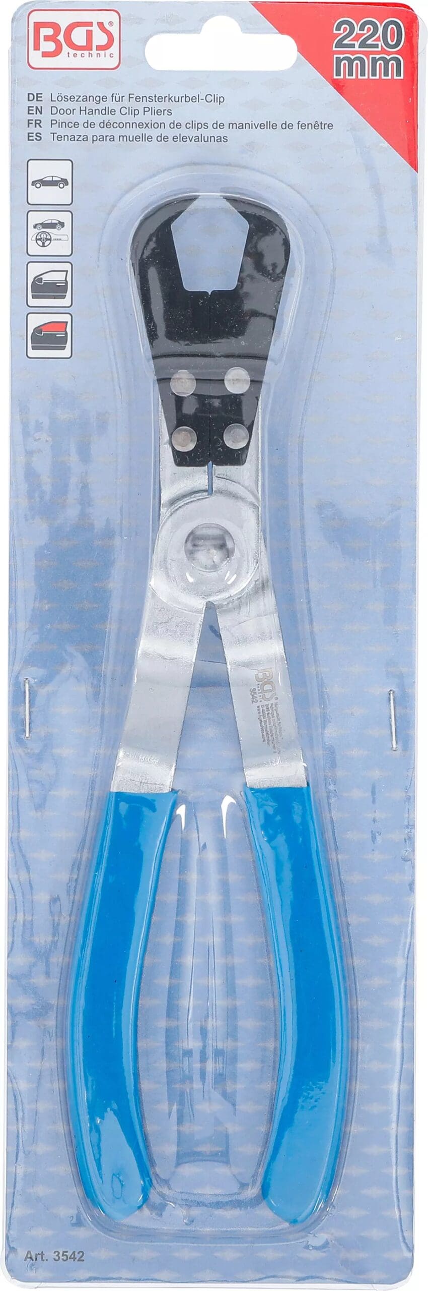 BGS technic Pince de déconnexion de clips de manivelle de fenêtre | 220 mm BGS technic Pince de déconnexion de clips de manivelle de fenêtre | 220 mm