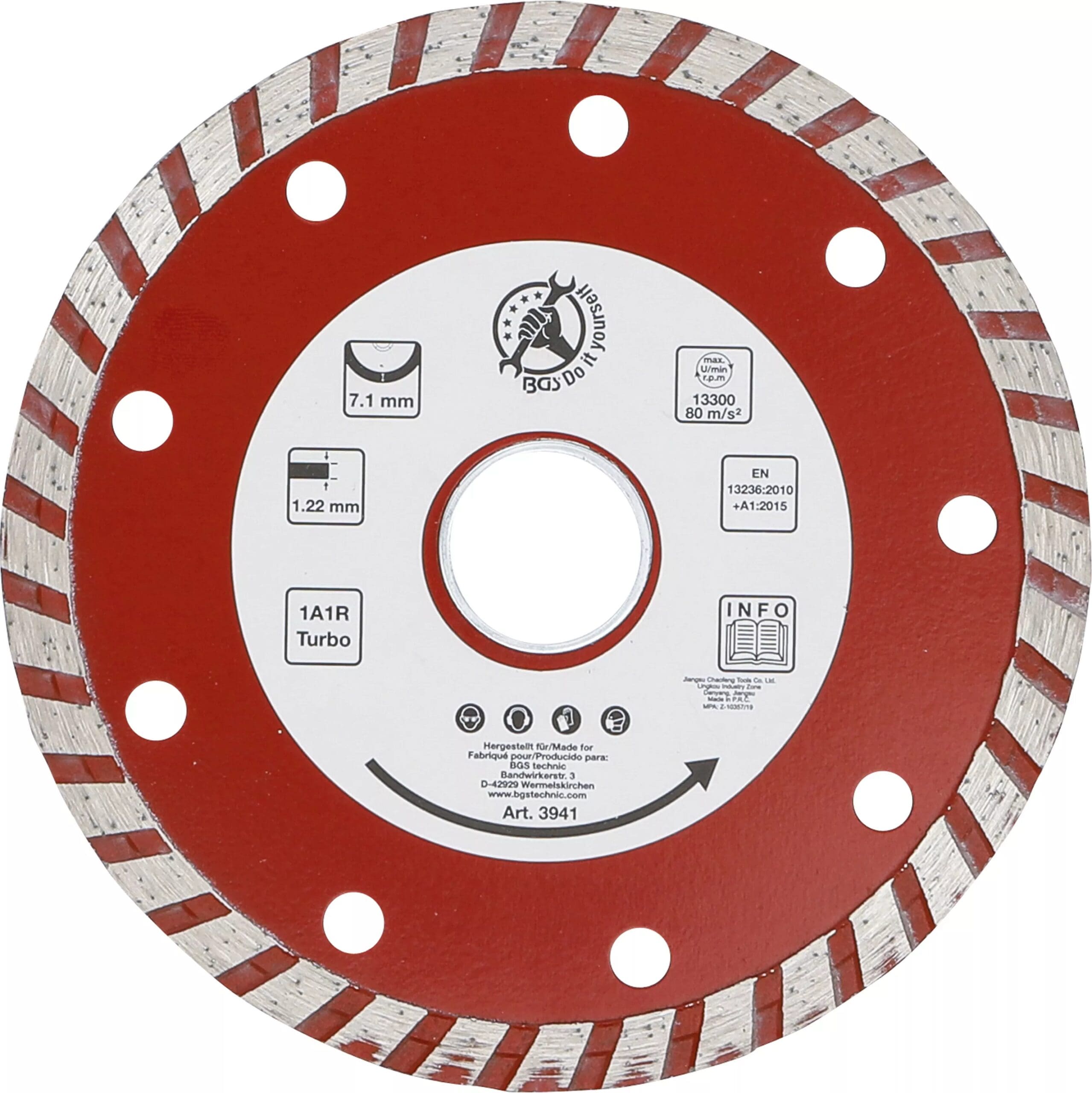 BGS technic Disque de coupe turbo | Ø 115 mm