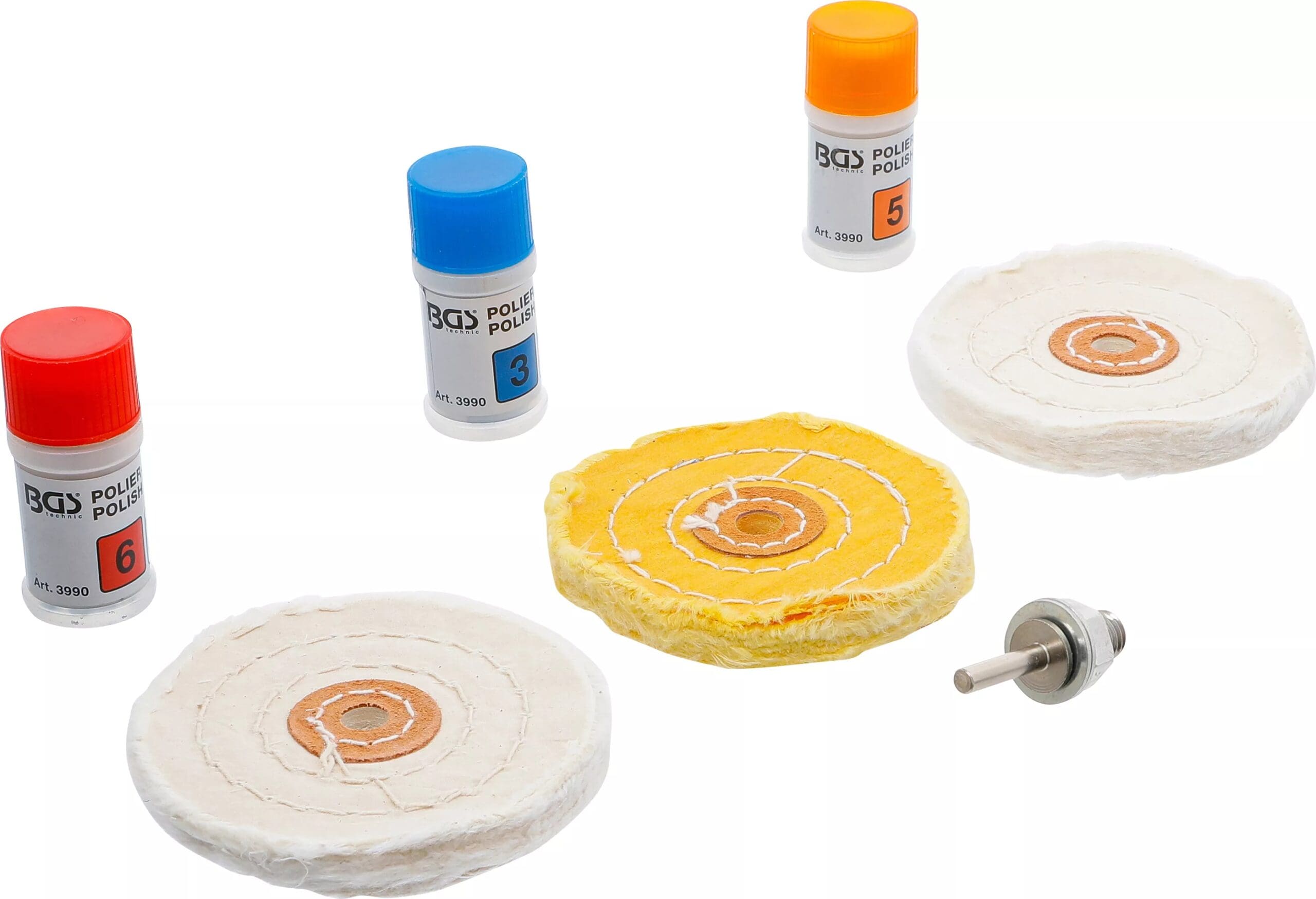 BGS technic Kit de polissage pour métal doux | 7 pièces