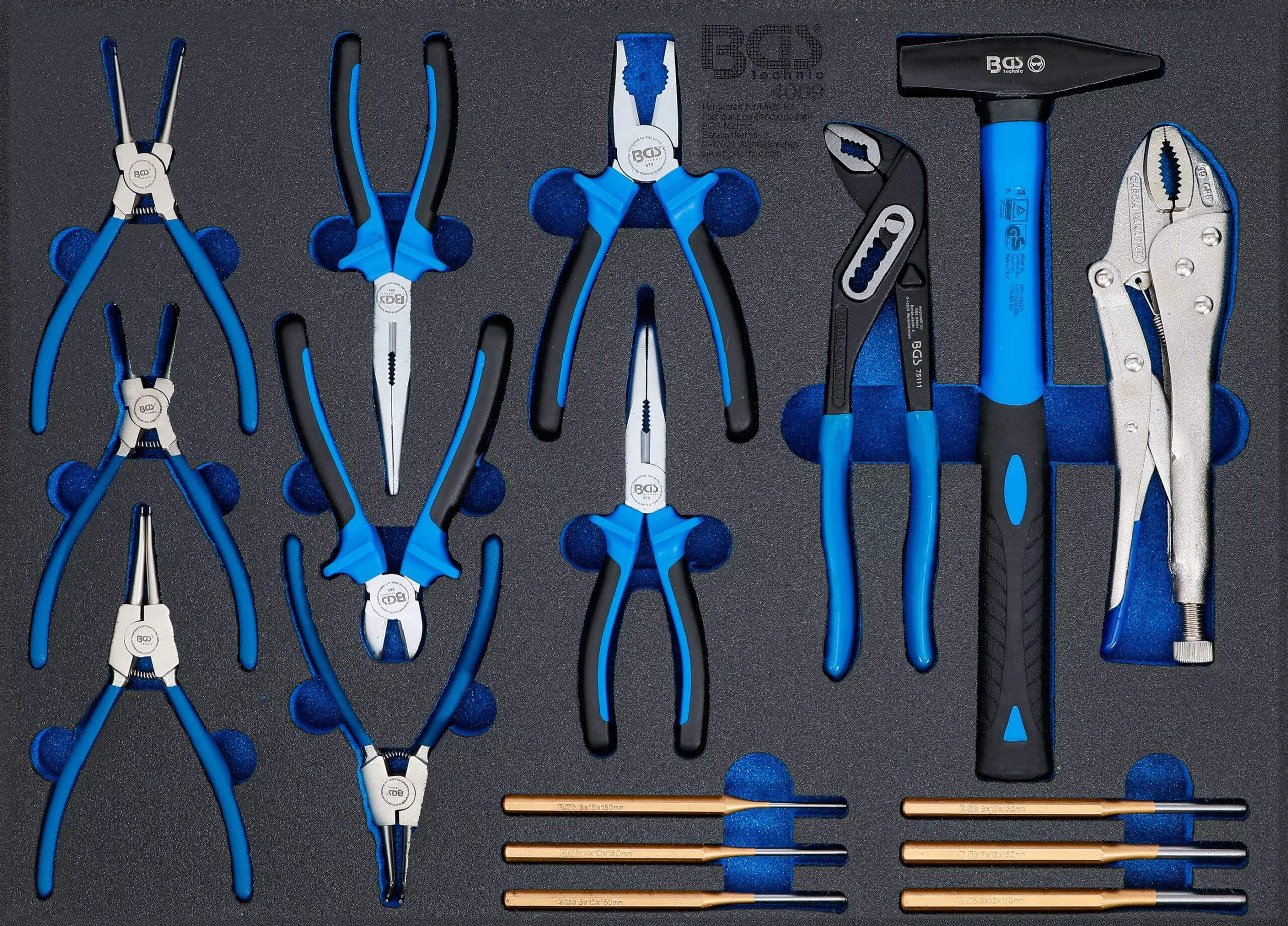 BGS technic Insert de servante d’atelier 3/3 : Jeu de marteaux
