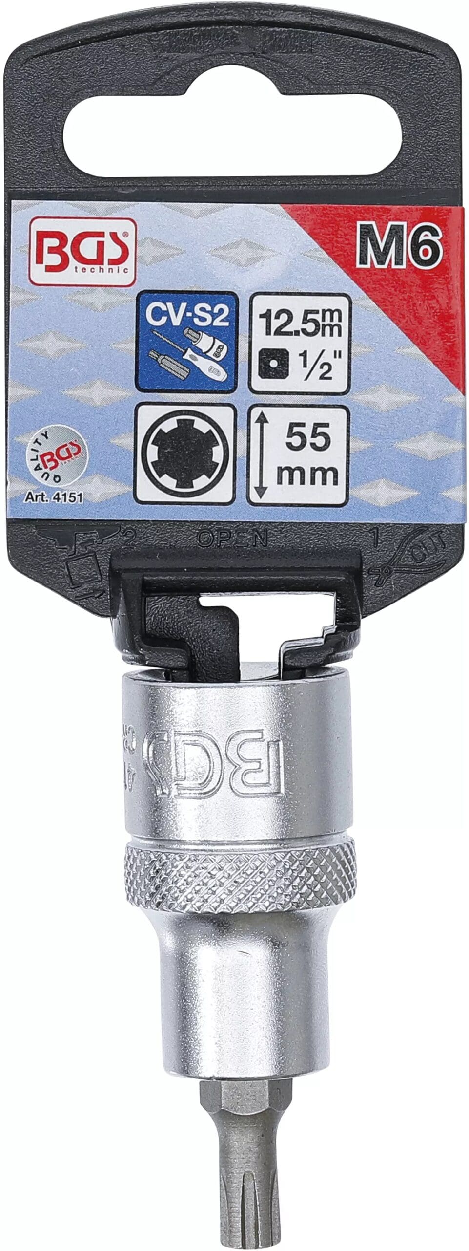 5 mm (1/2") | profil cannelé (pour RIBE) M6 5 mm (1/2") | profil cannelé (pour RIBE) M6