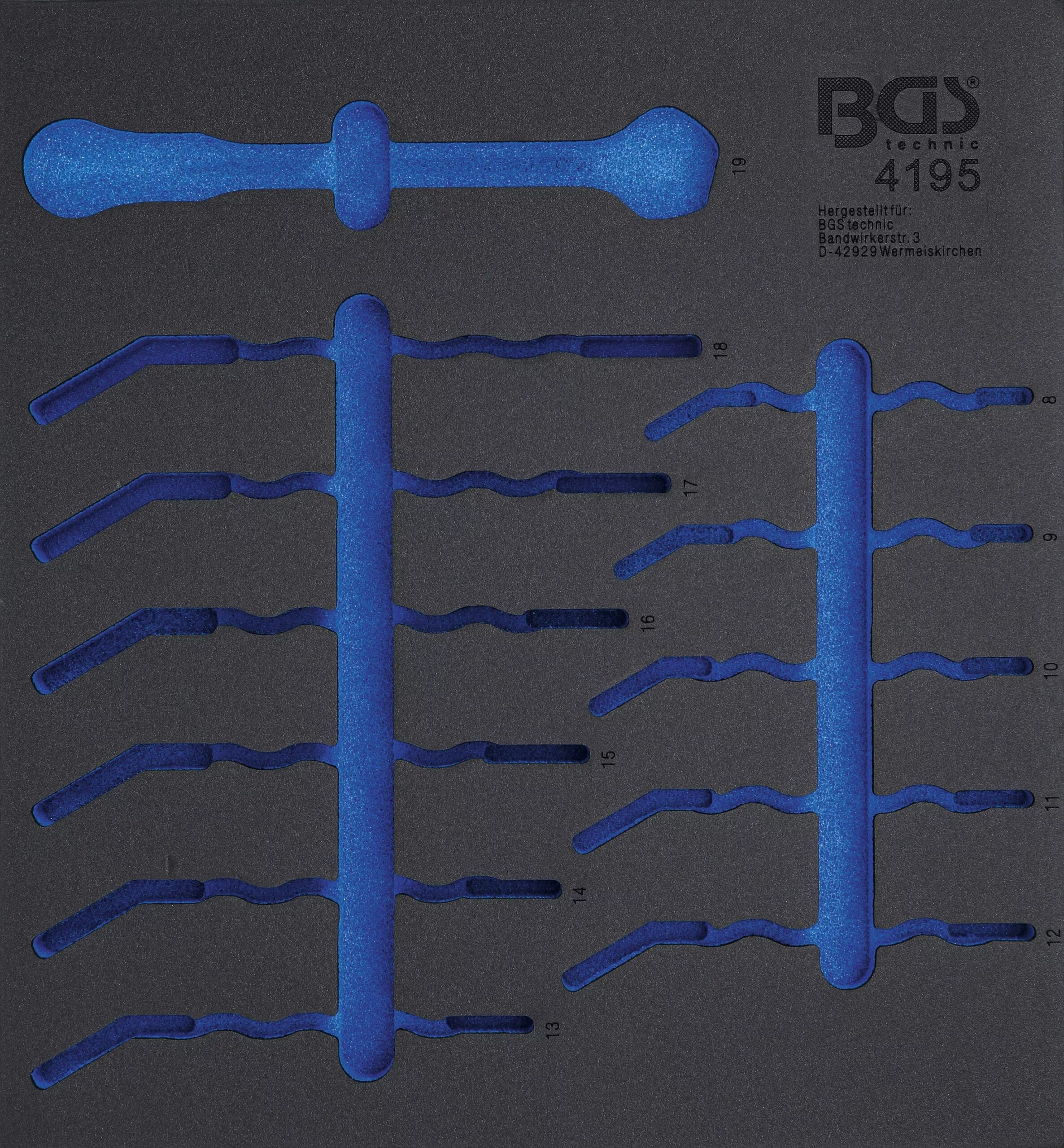 BGS technic Insert de servante d’atelier 2/3 | vide | pour Art. 4195