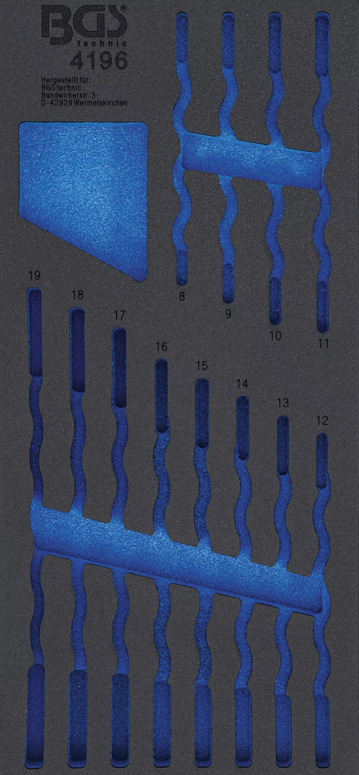 BGS technic Insert de servante d’atelier 1/3 | vide | pour Art. 4196