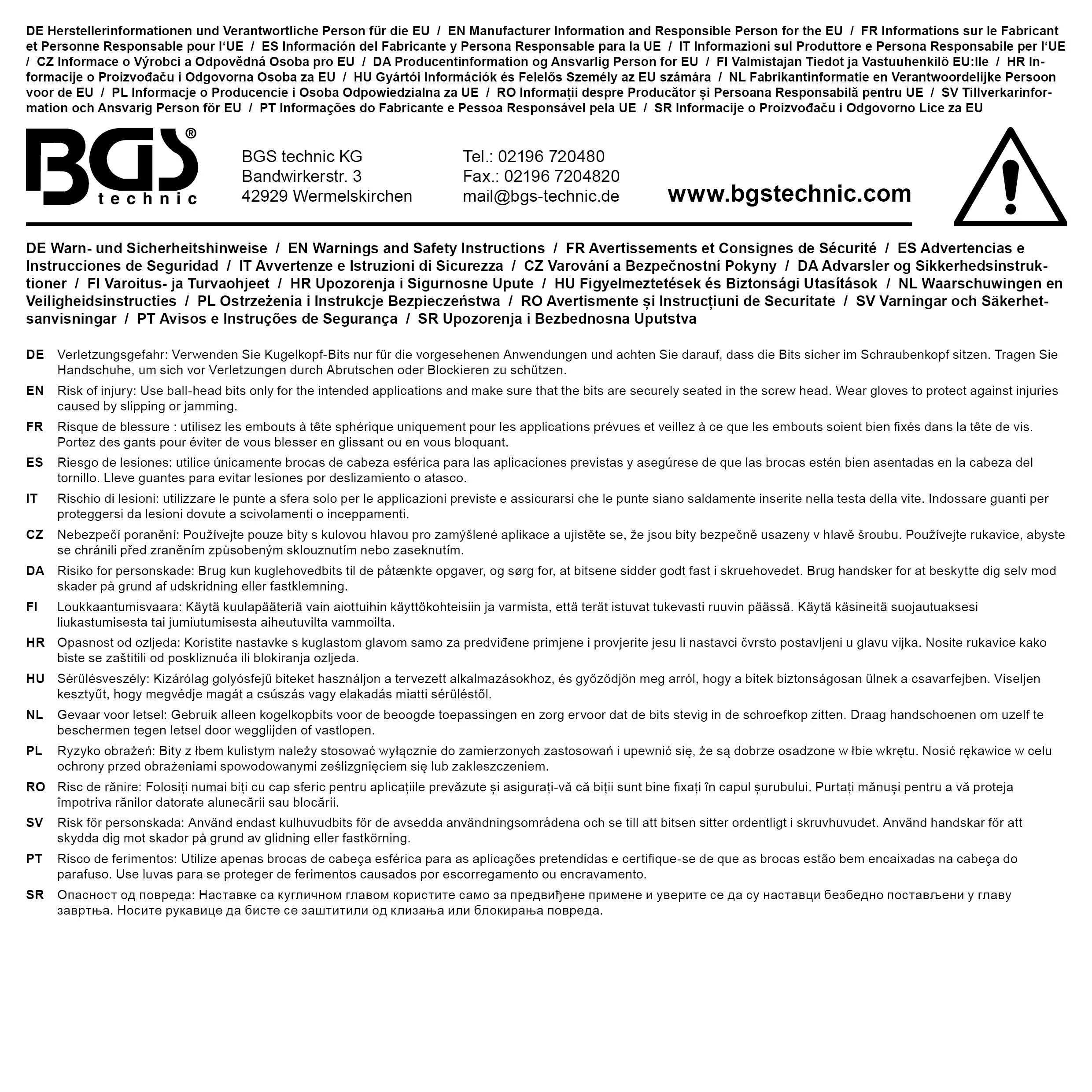 BGS technic Douille à embouts | longueur 140 mm | 12 BGS technic Douille à embouts | longueur 140 mm | 12