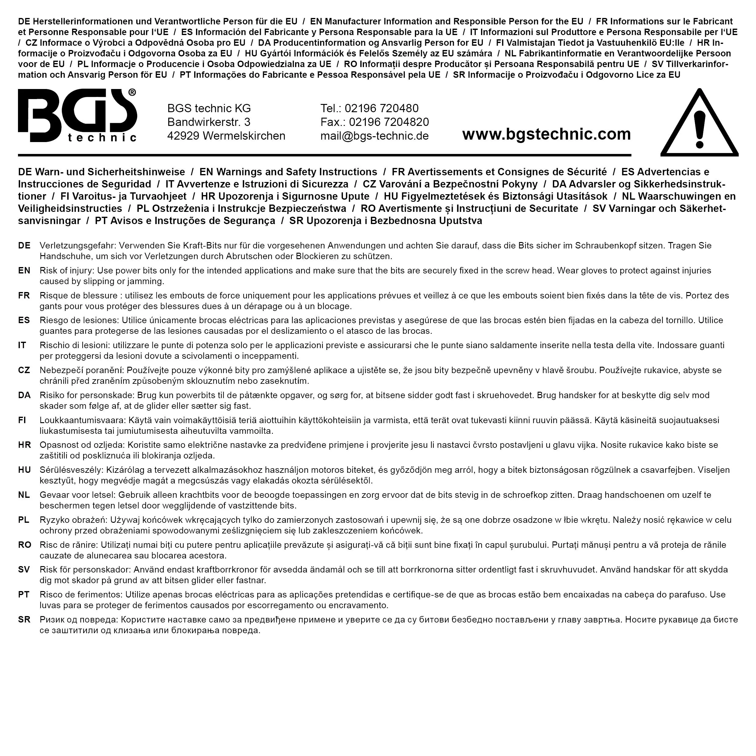 BGS technic Douille à embouts à choc | longueur 100 mm | 12 BGS technic Douille à embouts à choc | longueur 100 mm | 12