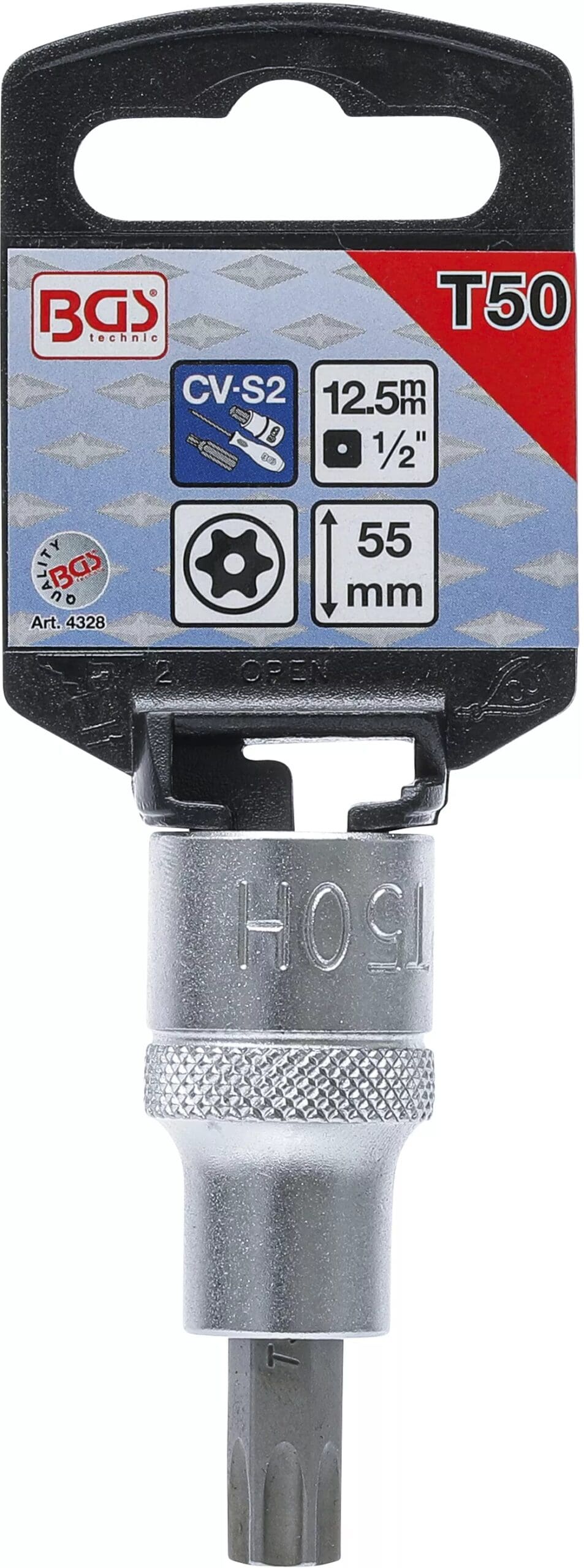 5 mm (1/2") | profil T (pour Torx) avec perçage T50 5 mm (1/2") | profil T (pour Torx) avec perçage T50