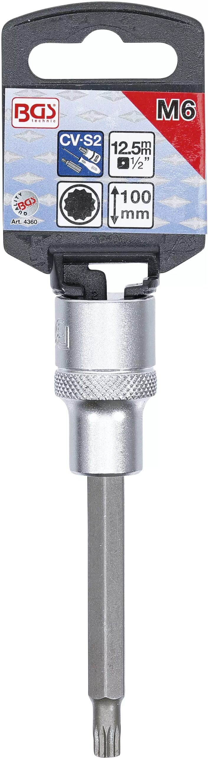 5 mm (1/2") | denture multiple intérieure (pour XZN) M6 5 mm (1/2") | denture multiple intérieure (pour XZN) M6