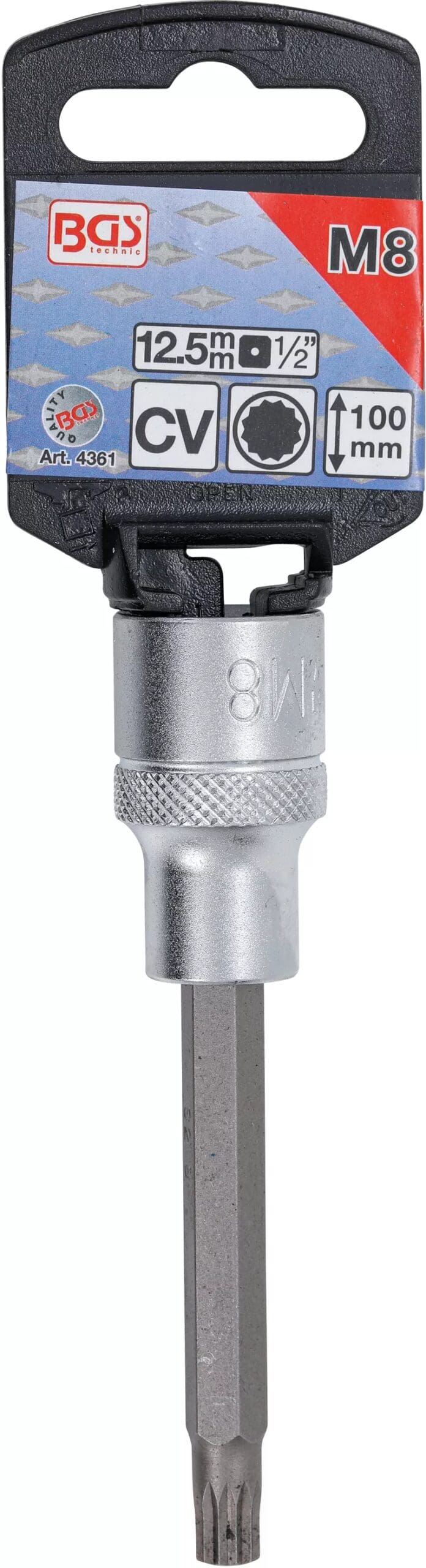 5 mm (1/2") | denture multiple intérieure (pour XZN) M8 5 mm (1/2") | denture multiple intérieure (pour XZN) M8