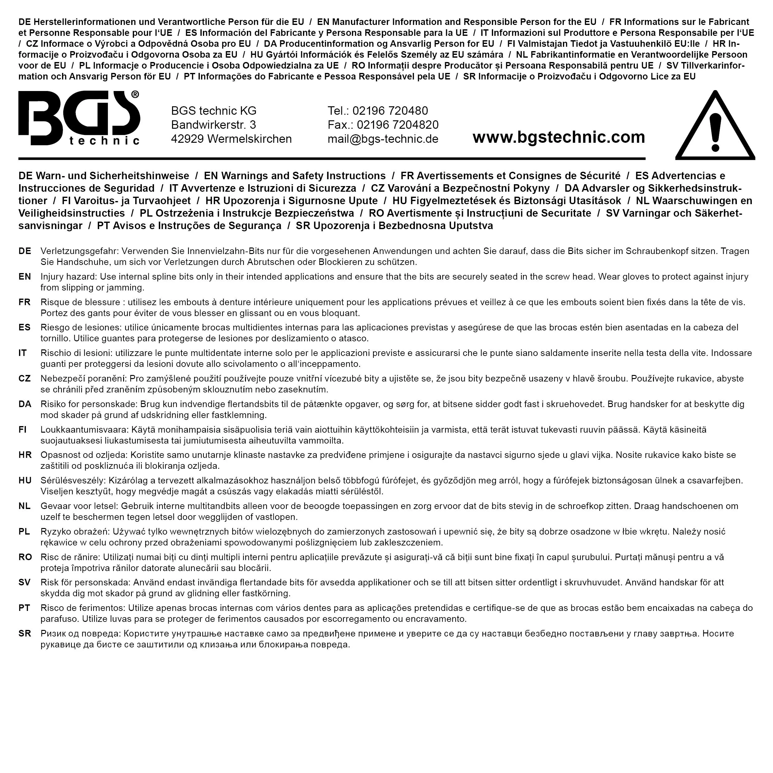 BGS technic Douille à embouts | longueur 100 mm | 12 BGS technic Douille à embouts | longueur 100 mm | 12